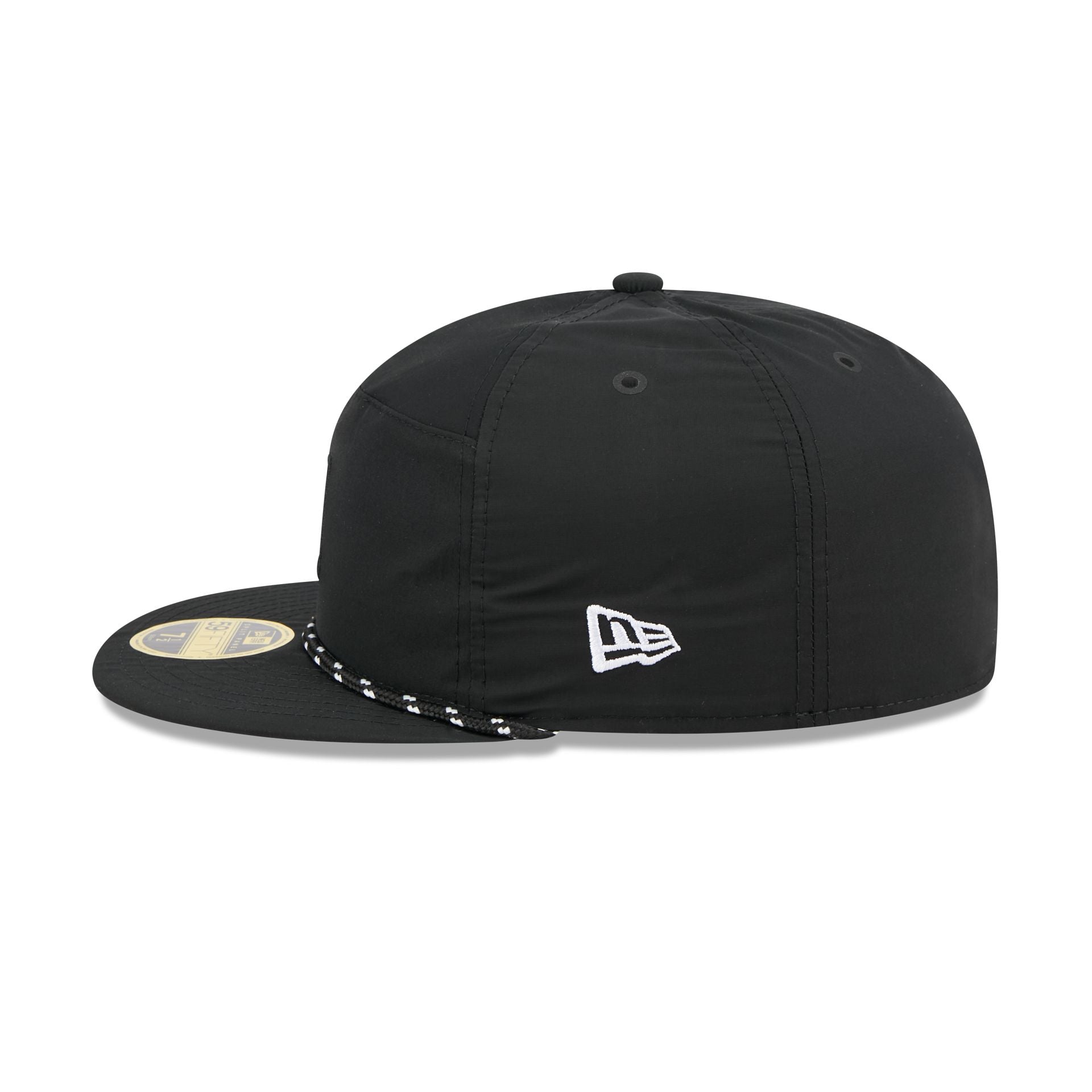 New York Yankees Black Poly Rope Split Panel 59FIFTY Fitted Hat - Image 4