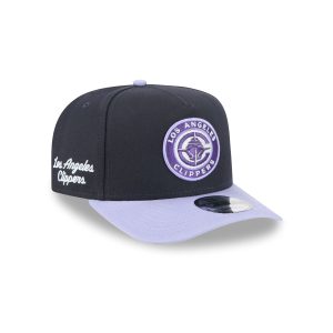 Los Angeles Clippers Navy Lavender 9FIFTY A-Frame Snapback Hat