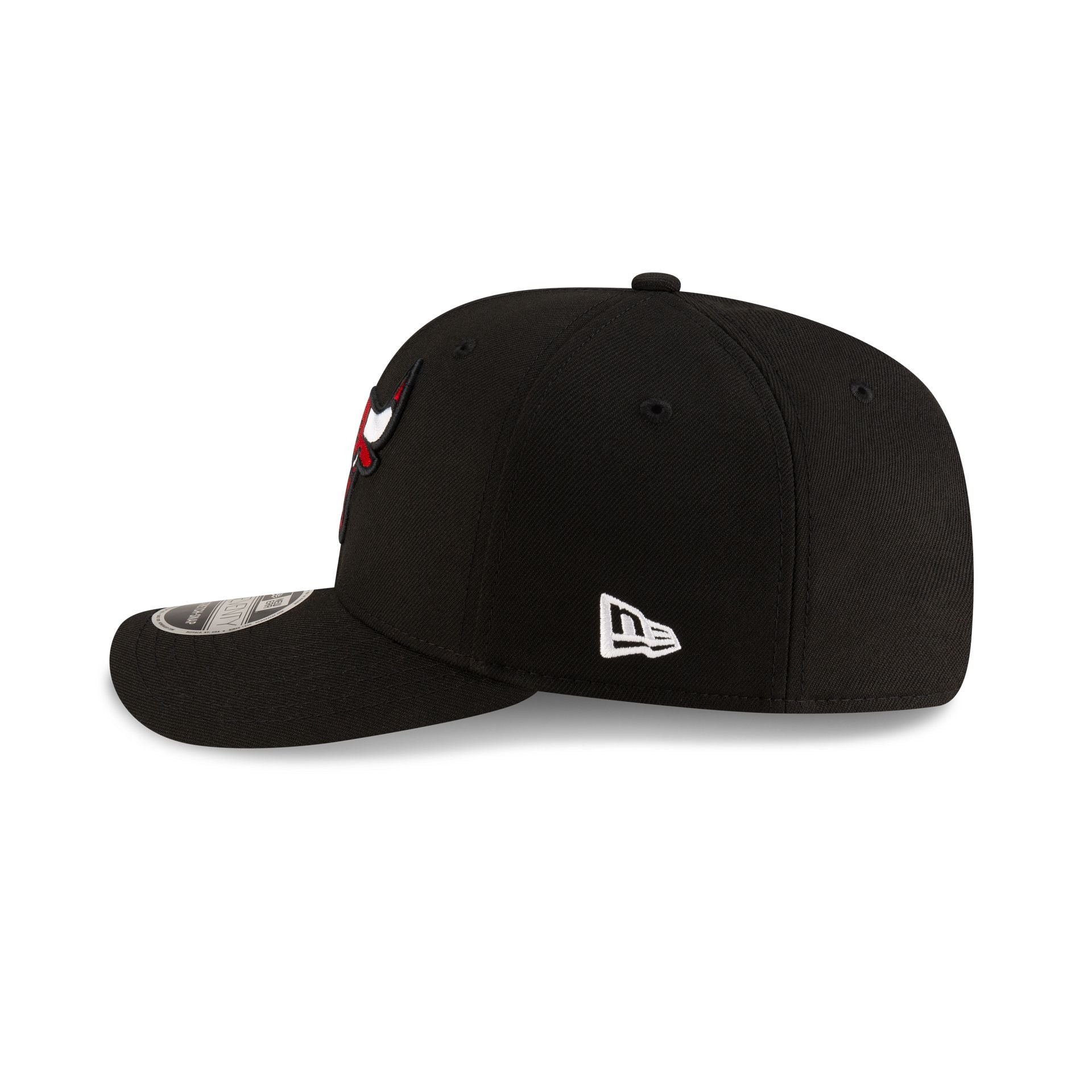 Chicago Bulls Team Black 9SEVENTY Stretch-Snap Hat - Image 4