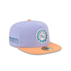 Philadelphia 76ers Lavender 59FIFTY A-Frame Fitted Hat