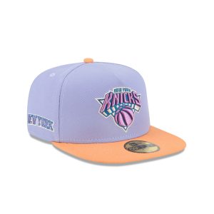 New York Knicks Lavender 59FIFTY A-Frame Fitted Hat