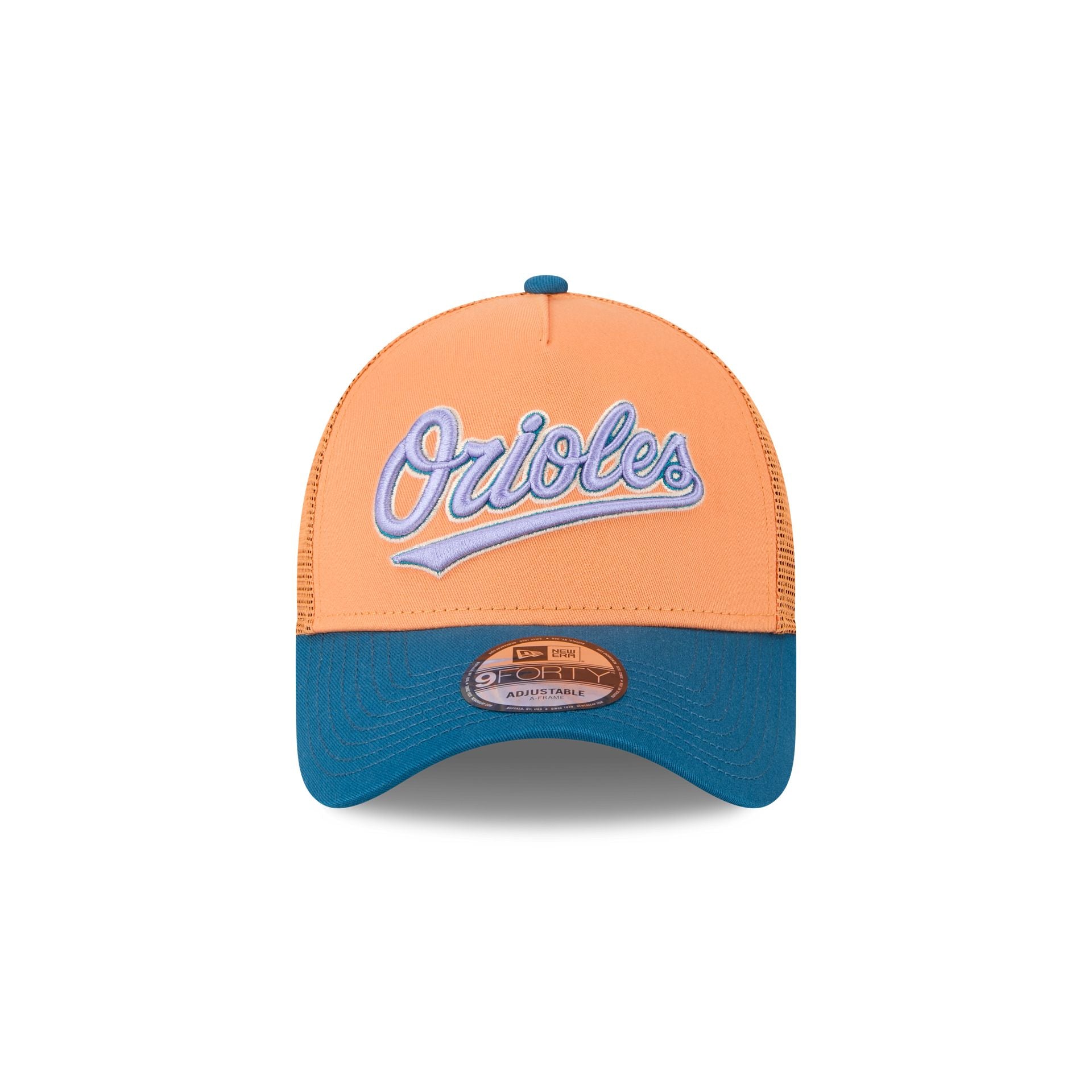 Baltimore Orioles Orange Glaze 9FORTY A-Frame Trucker Hat - Image 2