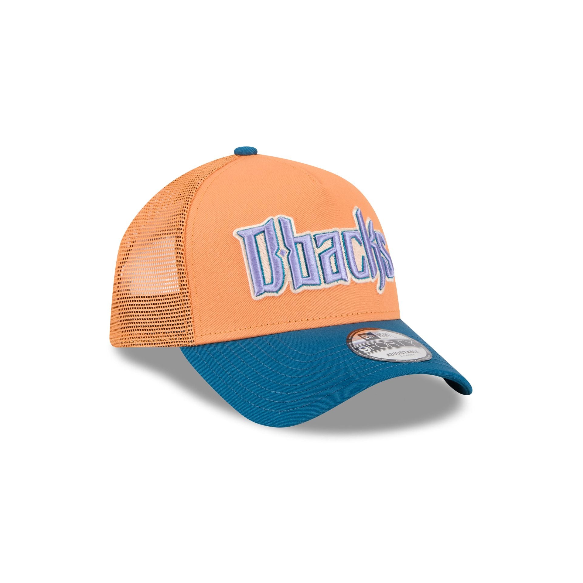 Arizona Diamondbacks Orange Glaze 9FORTY A-Frame Trucker Hat - Image 3