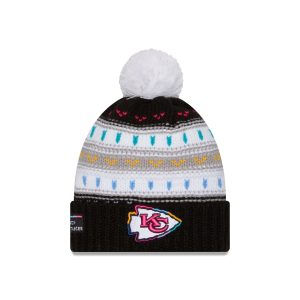 Kansas City Chiefs 2025 Crucial Catch Women's Pom Knit Hat
