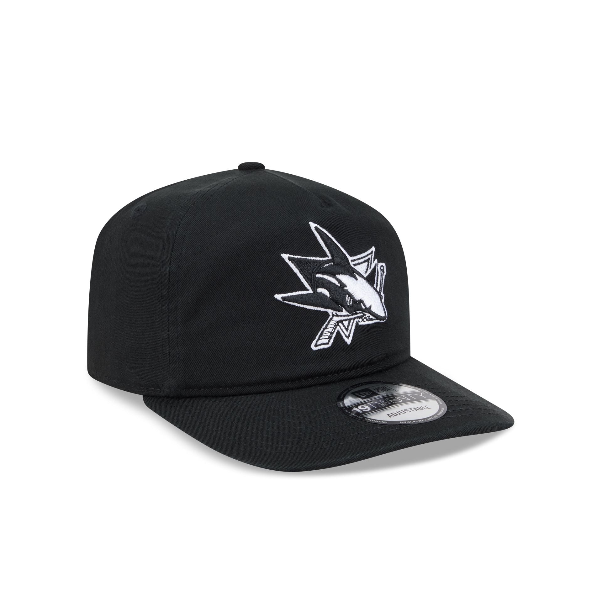 San Jose Sharks Black and White 19TWENTY Snapback Hat - Image 3