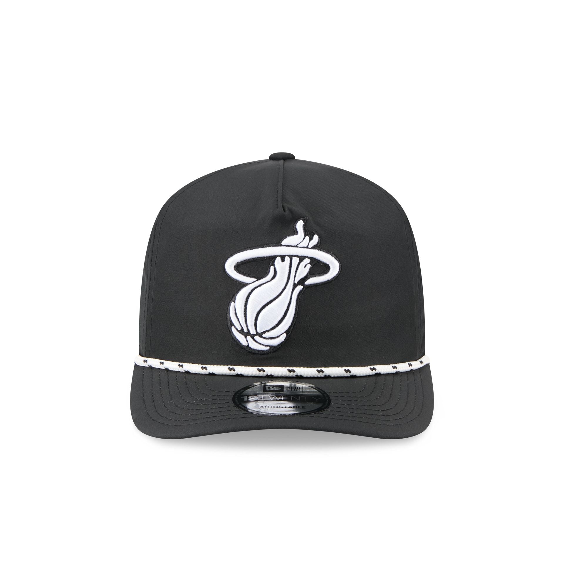 Miami Heat Black and White Rope 19TWENTY Snapback Hat - Image 2