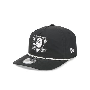 Anaheim Ducks Black and White Rope 19TWENTY Snapback Hat