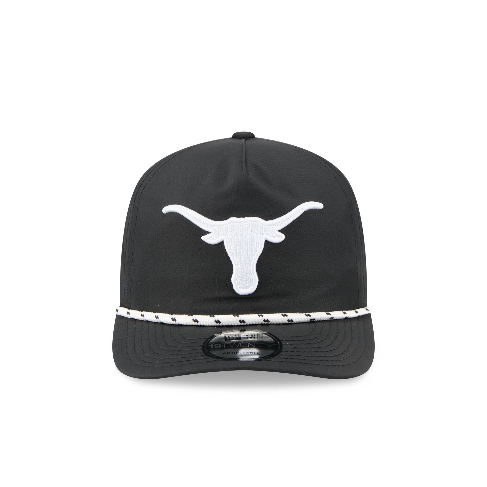 Texas Longhorns Black and White Rope 19TWENTY Snapback Hat - Image 2