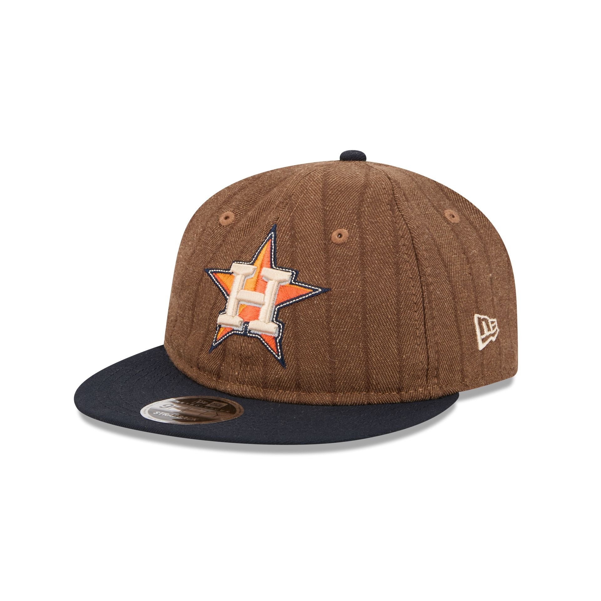 Houston Astros Three Looms Wool Pinstripe Retro Crown 9FIFTY Adjustable Hat - Image 3