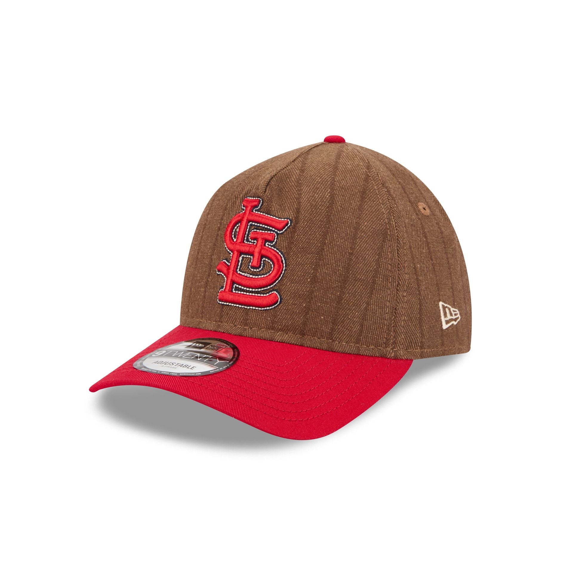St. Louis Cardinals Three Looms Wool Pinstripe 9TWENTY A-Frame Adjustable Hat - Image 3
