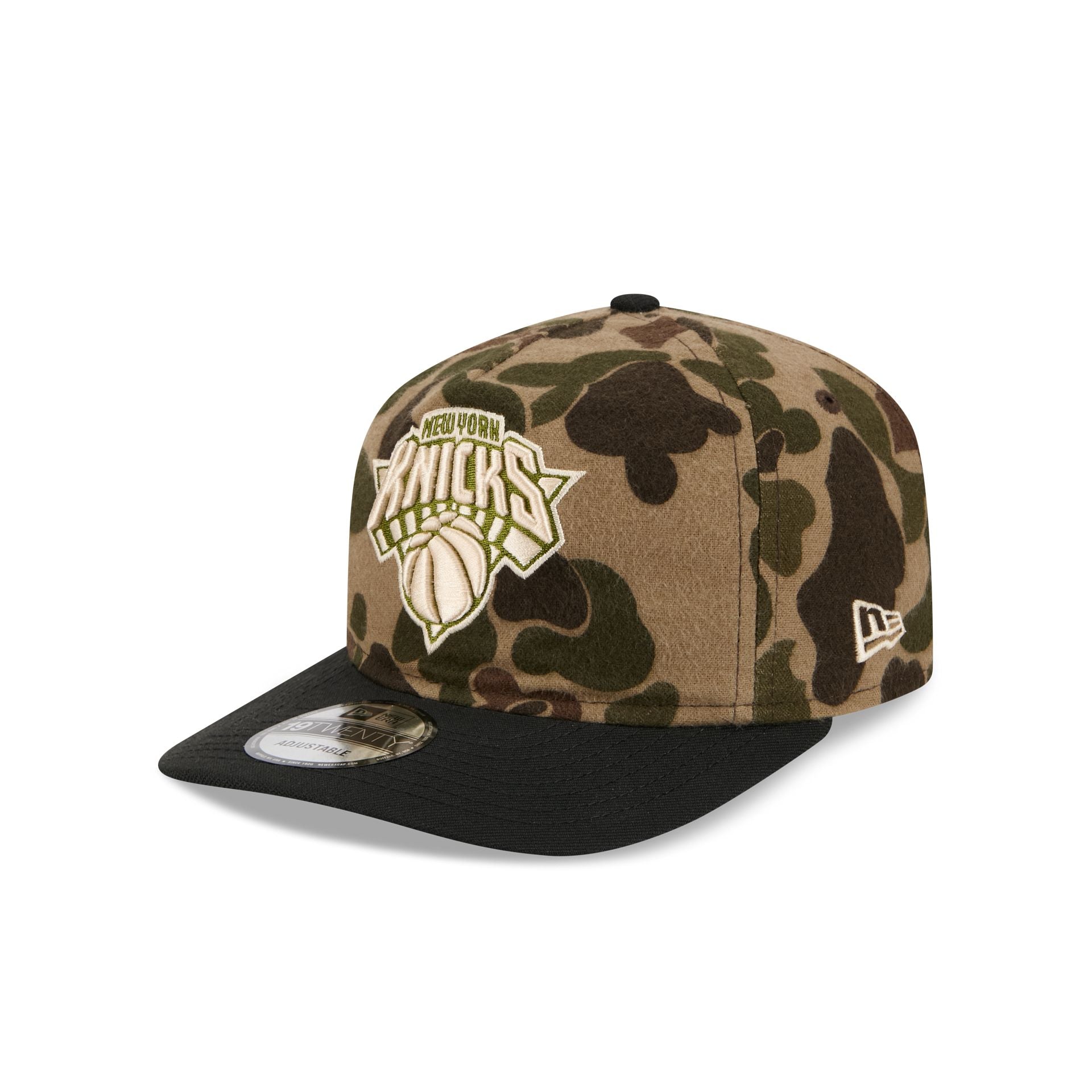 New York Knicks Three Looms Wool Duck Camo 19TWENTY Adjustable Hat