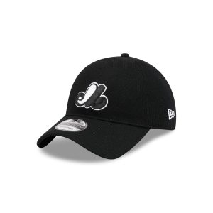Montreal Expos Merino Wool Black 9TWENTY Adjustable Hat
