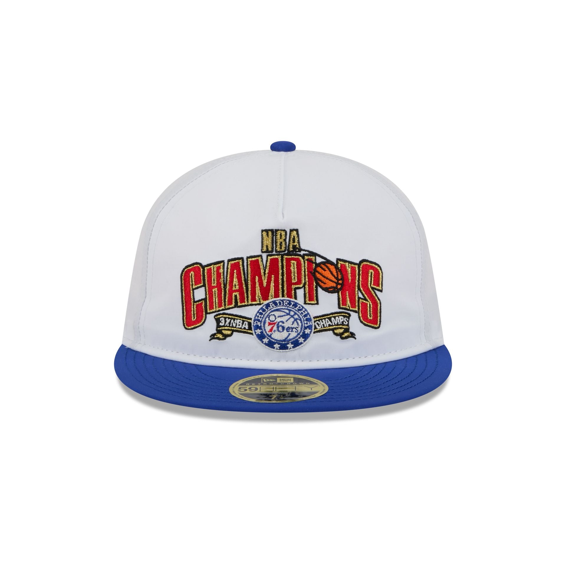 Philadelphia 76ers Champions White Retro Crown 59FIFTY Fitted Hat - Image 2