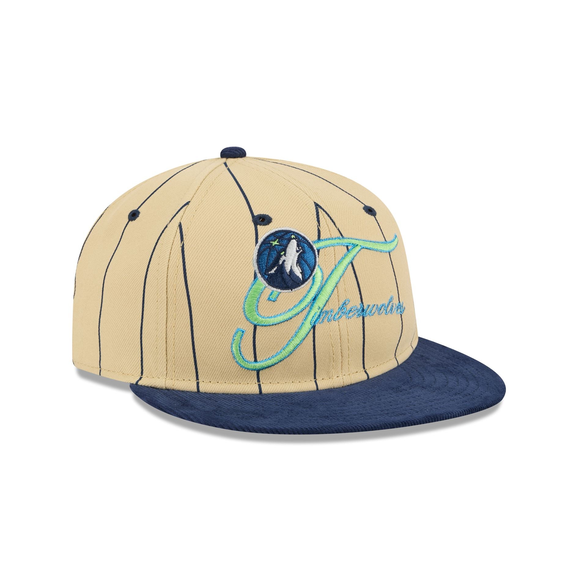 Minnesota Timberwolves Pinstripe Script Retro Crown 9FIFTY Adjustable Hat - Image 3