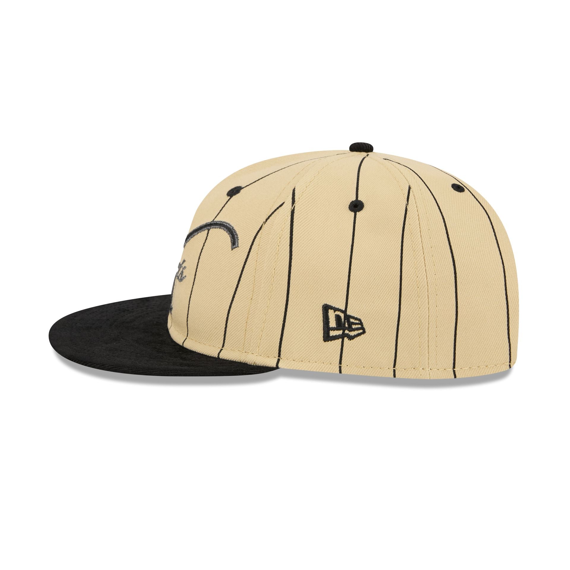 Brooklyn Nets Pinstripe Script Retro Crown 9FIFTY Adjustable Hat - Image 4