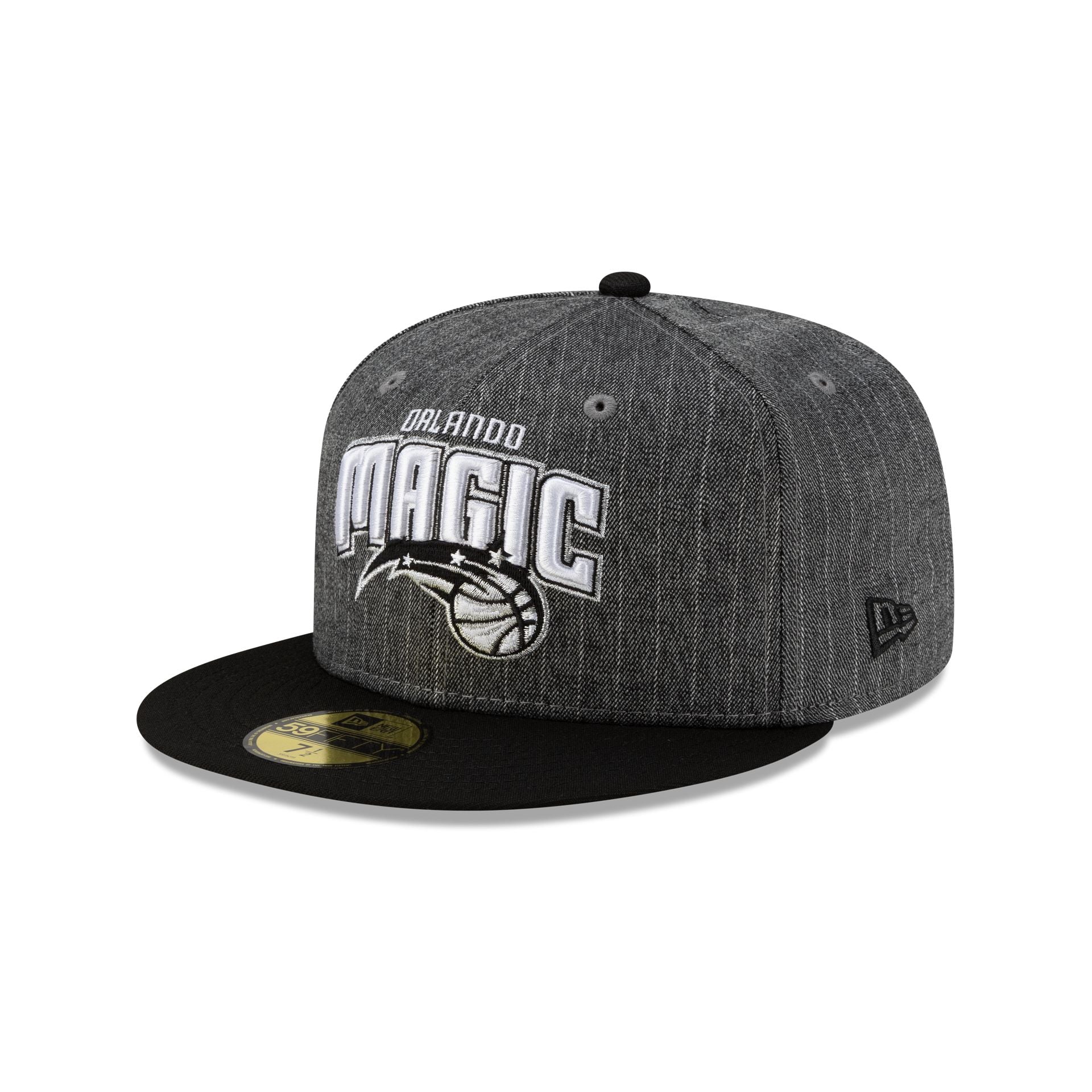 Just Caps Black Pinstripe Orlando Magic 59FIFTY Fitted Hat