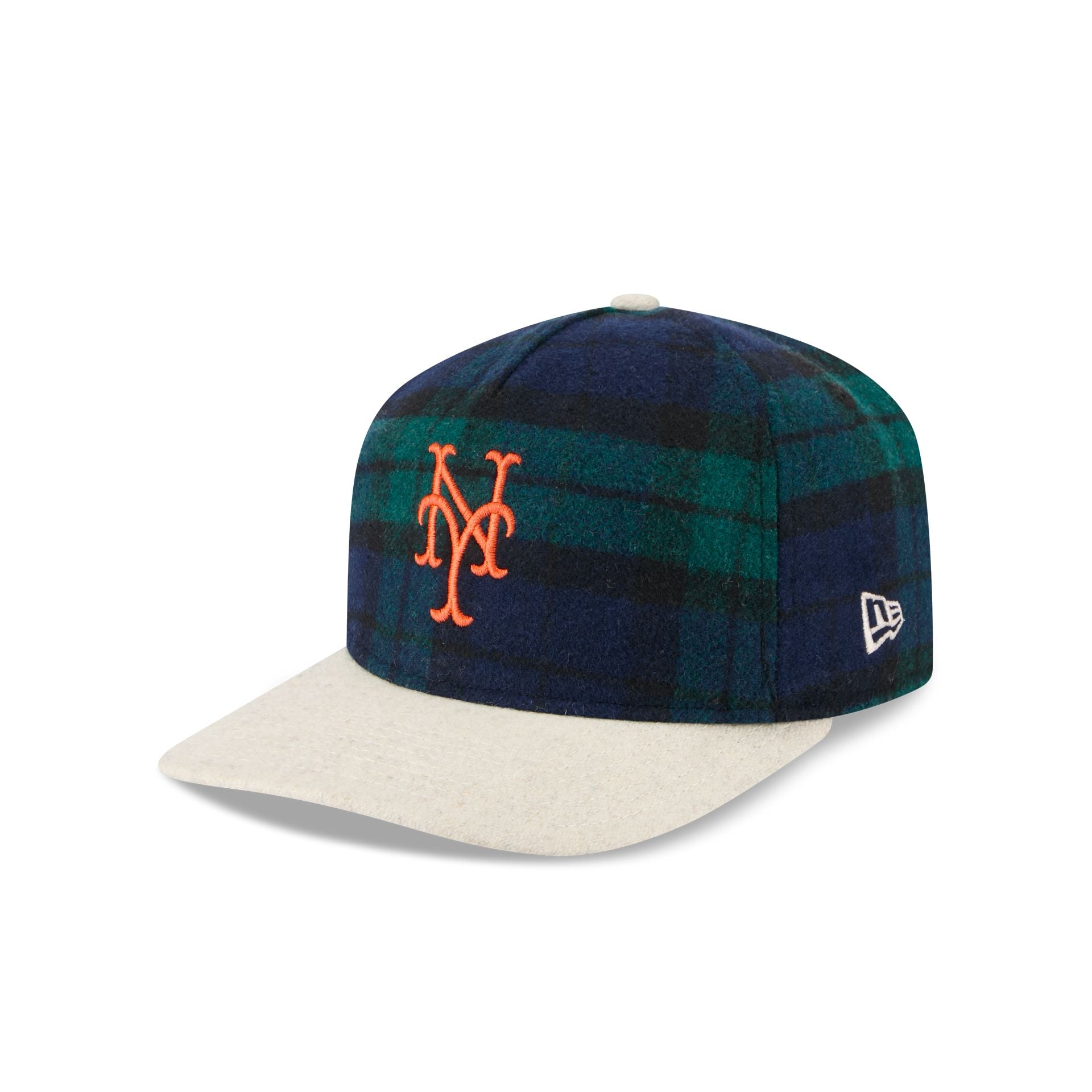 New York Mets Plaid Letterman 19TWENTY Adjustable Hat - Image 3
