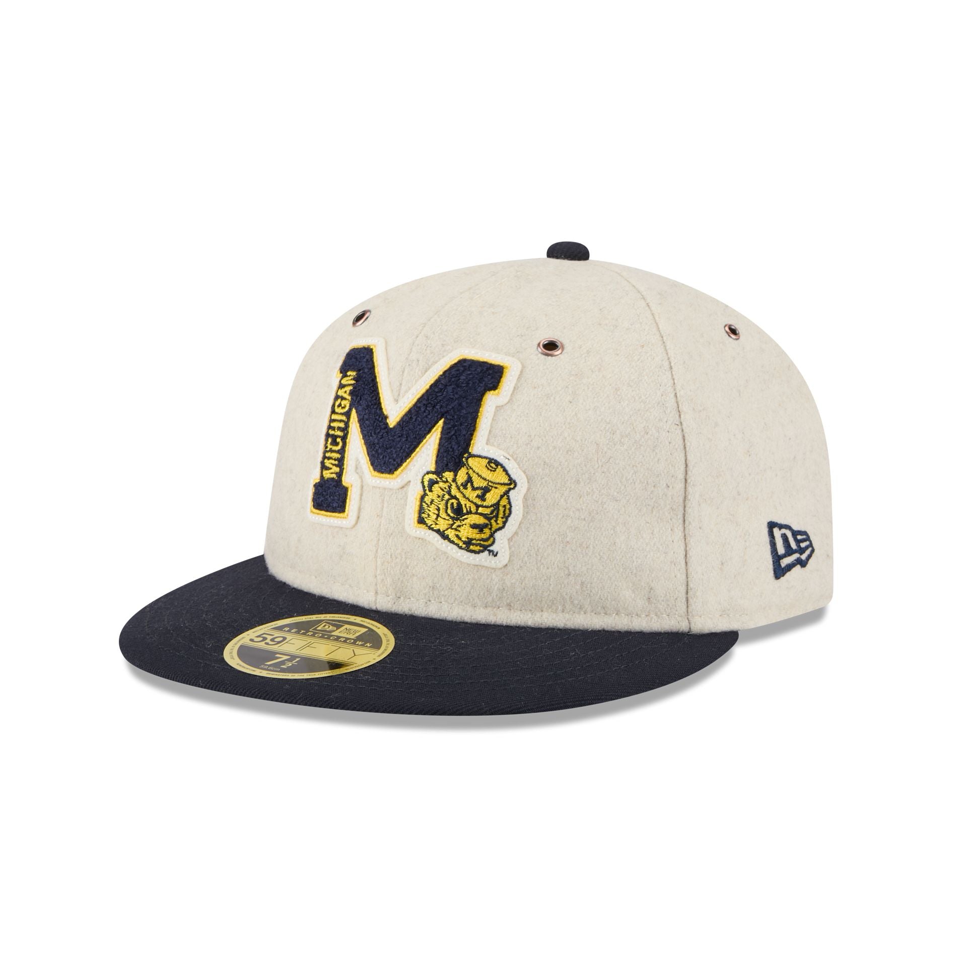 Michigan Wolverines College Vault Wool Letterman Retro Crown 59FIFTY Fitted Hat