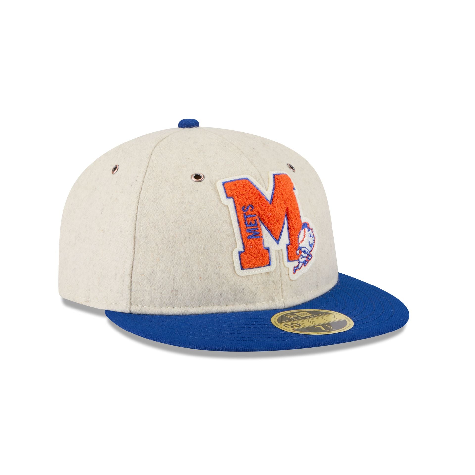 New York Mets Wool Letterman Retro Crown 59FIFTY Fitted Hat - Image 3