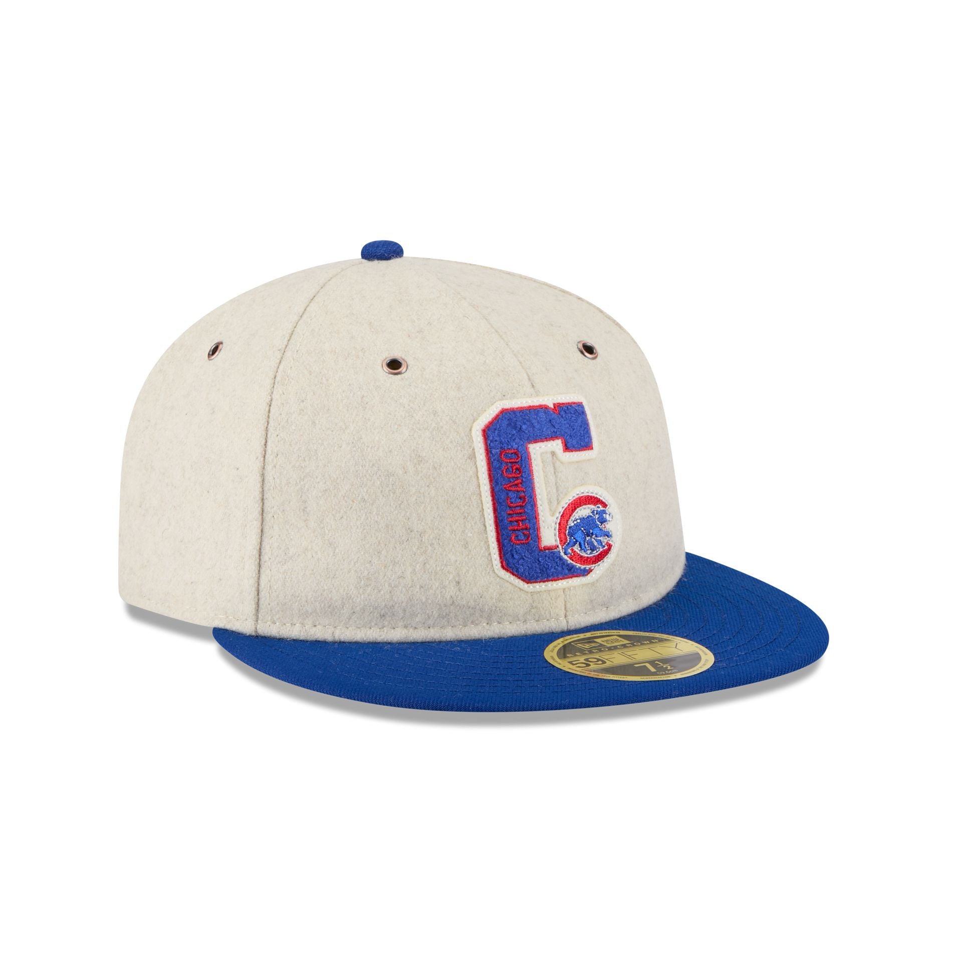 Chicago Cubs Wool Letterman Retro Crown 59FIFTY Fitted Hat - Image 3