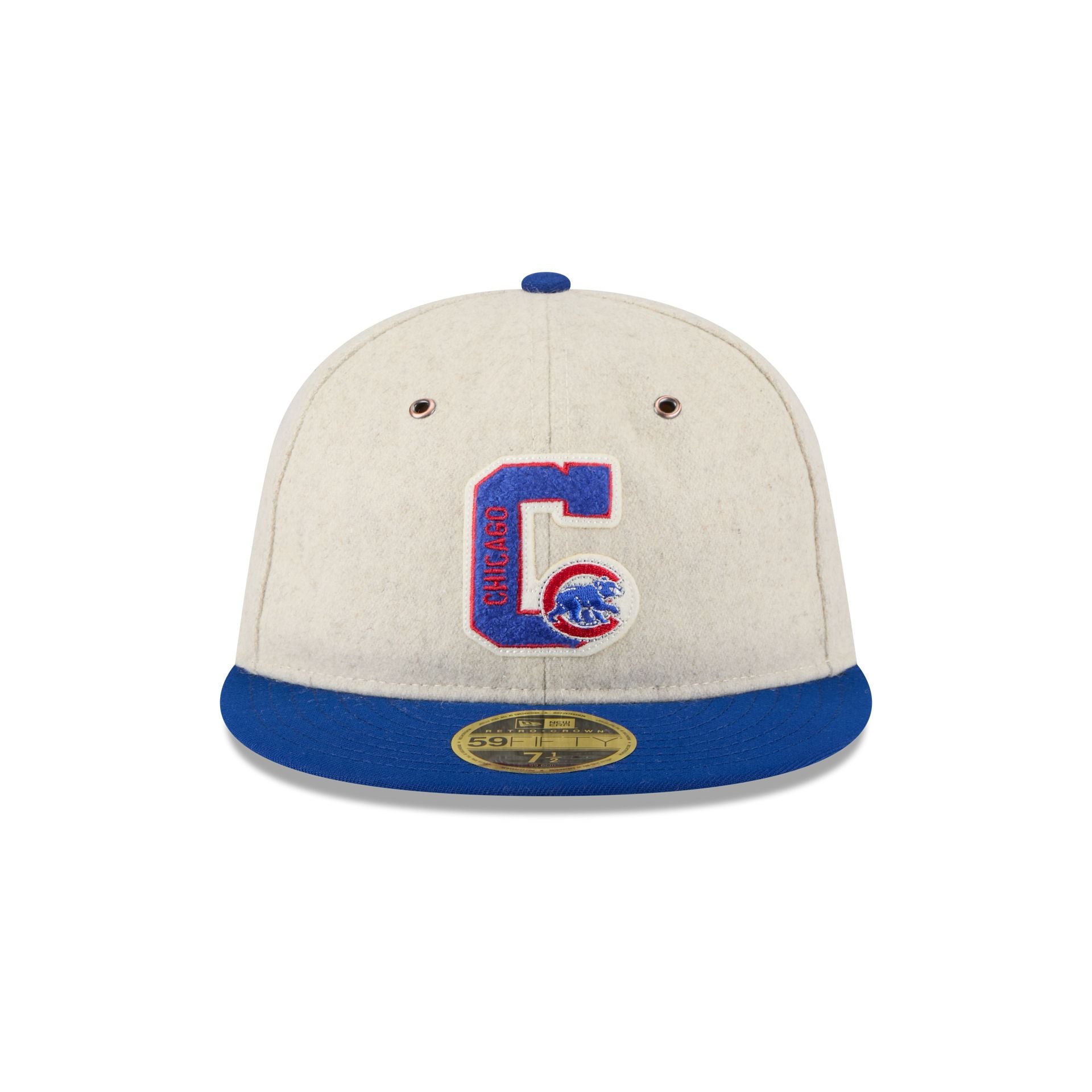Chicago Cubs Wool Letterman Retro Crown 59FIFTY Fitted Hat - Image 2