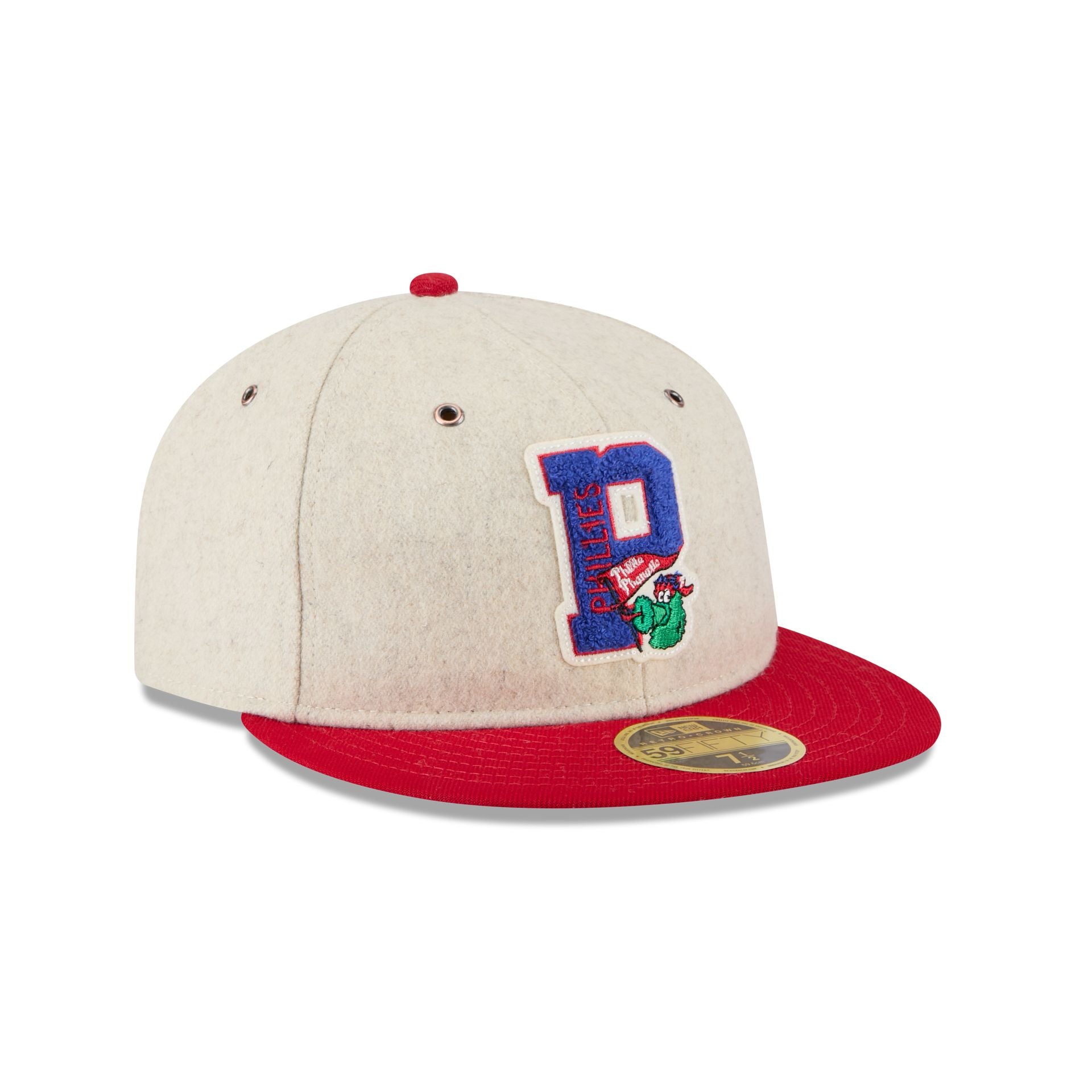 Philadelphia Phillies Wool Letterman Retro Crown 59FIFTY Fitted Hat - Image 3
