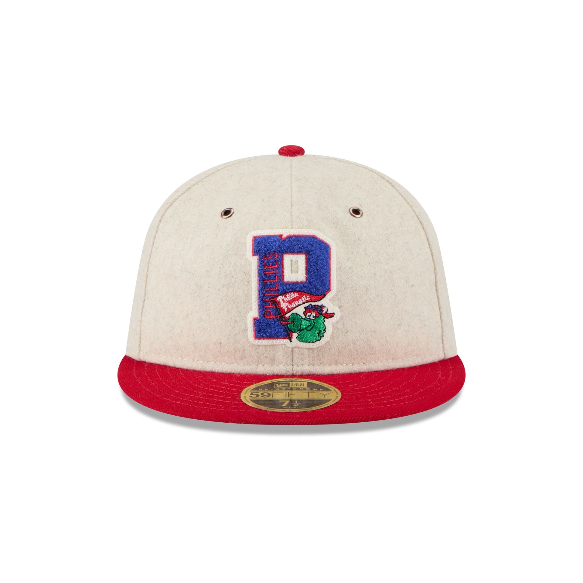 Philadelphia Phillies Wool Letterman Retro Crown 59FIFTY Fitted Hat - Image 2