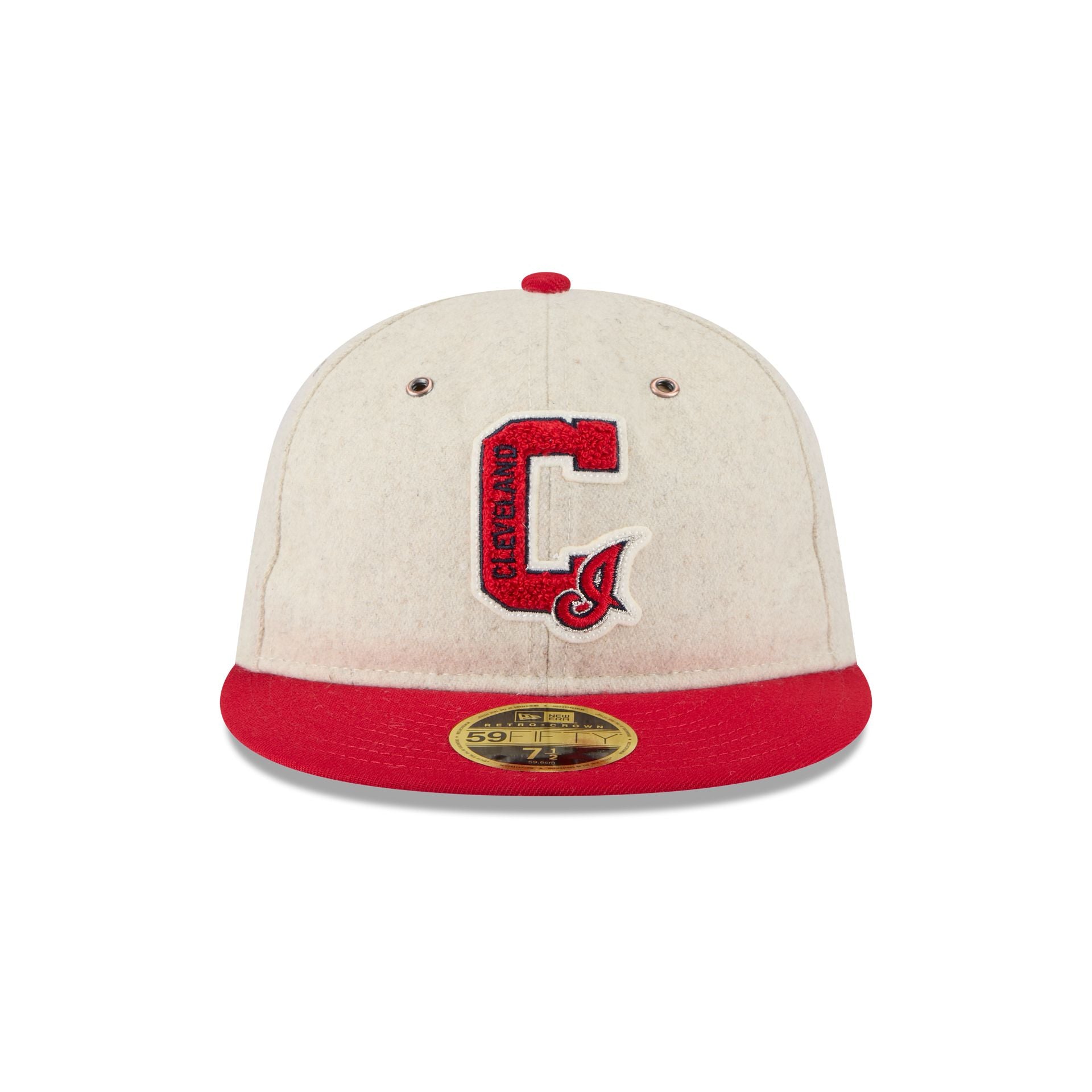 Cleveland Guardians Wool Letterman Retro Crown 59FIFTY Fitted Hat - Image 2
