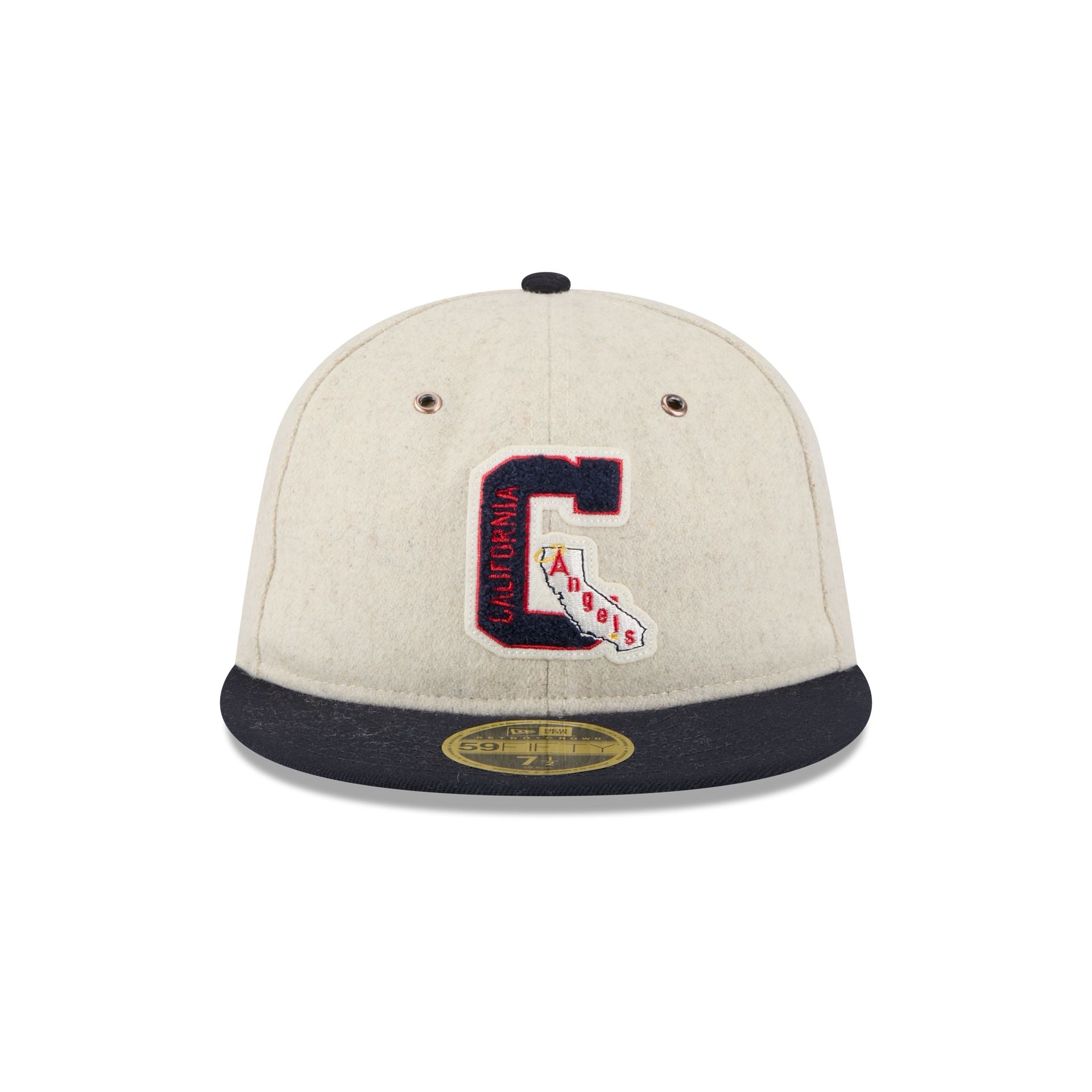 Los Angeles Angels Wool Letterman Retro Crown 59FIFTY Fitted Hat - Image 2