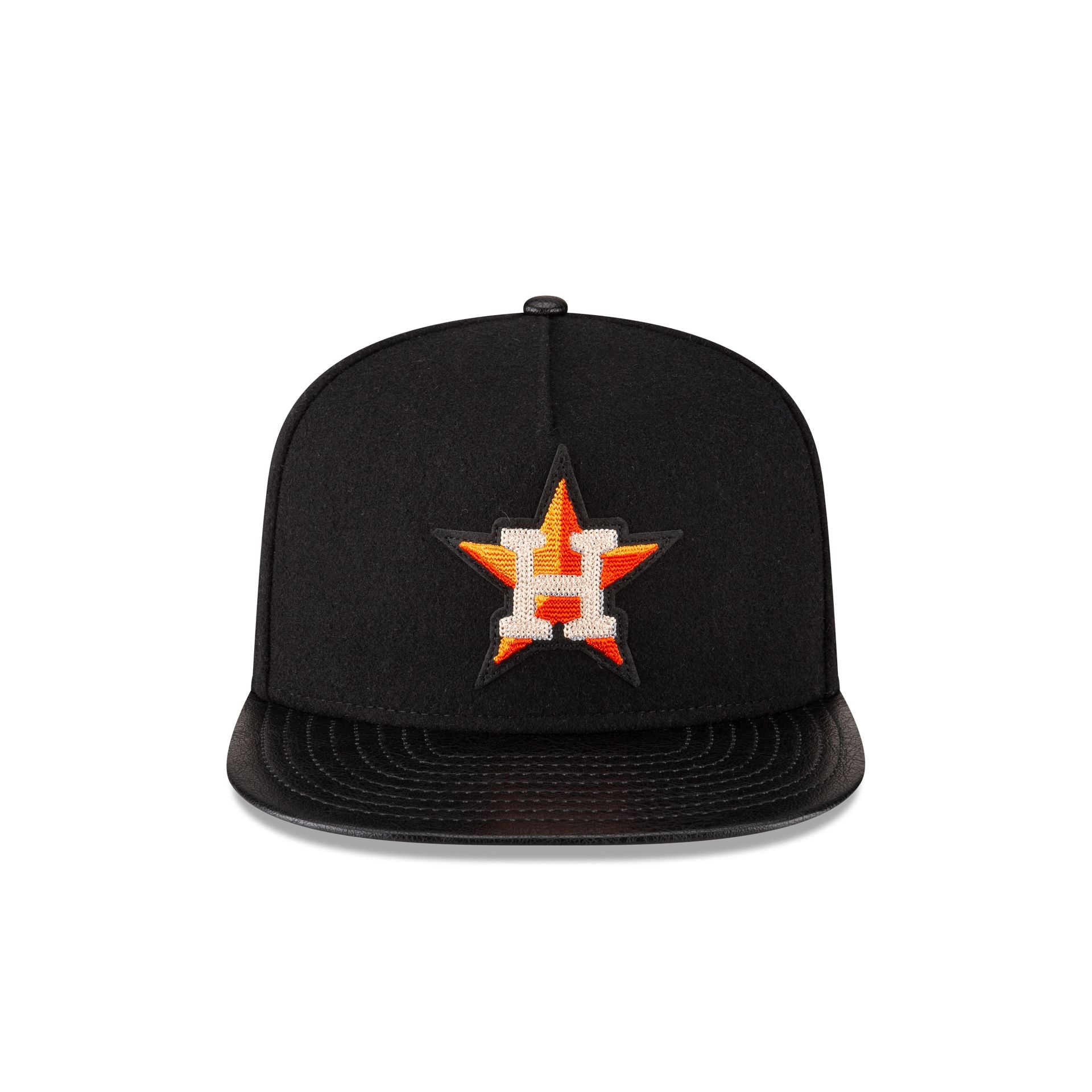Houston Astros Wool Letterman 9FIFTY A-Frame Snapback Hat - Image 2