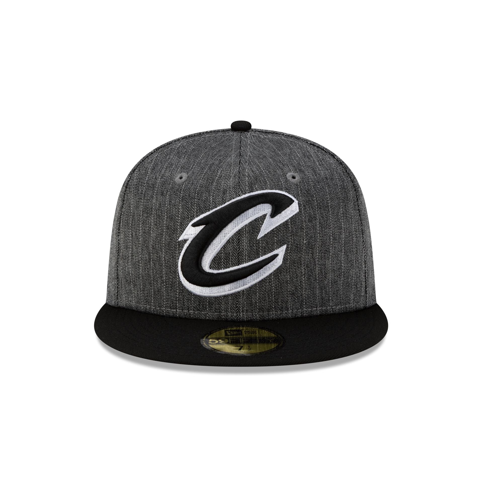 Just Caps Black Pinstripe Cleveland Cavaliers 59FIFTY Fitted Hat - Image 2