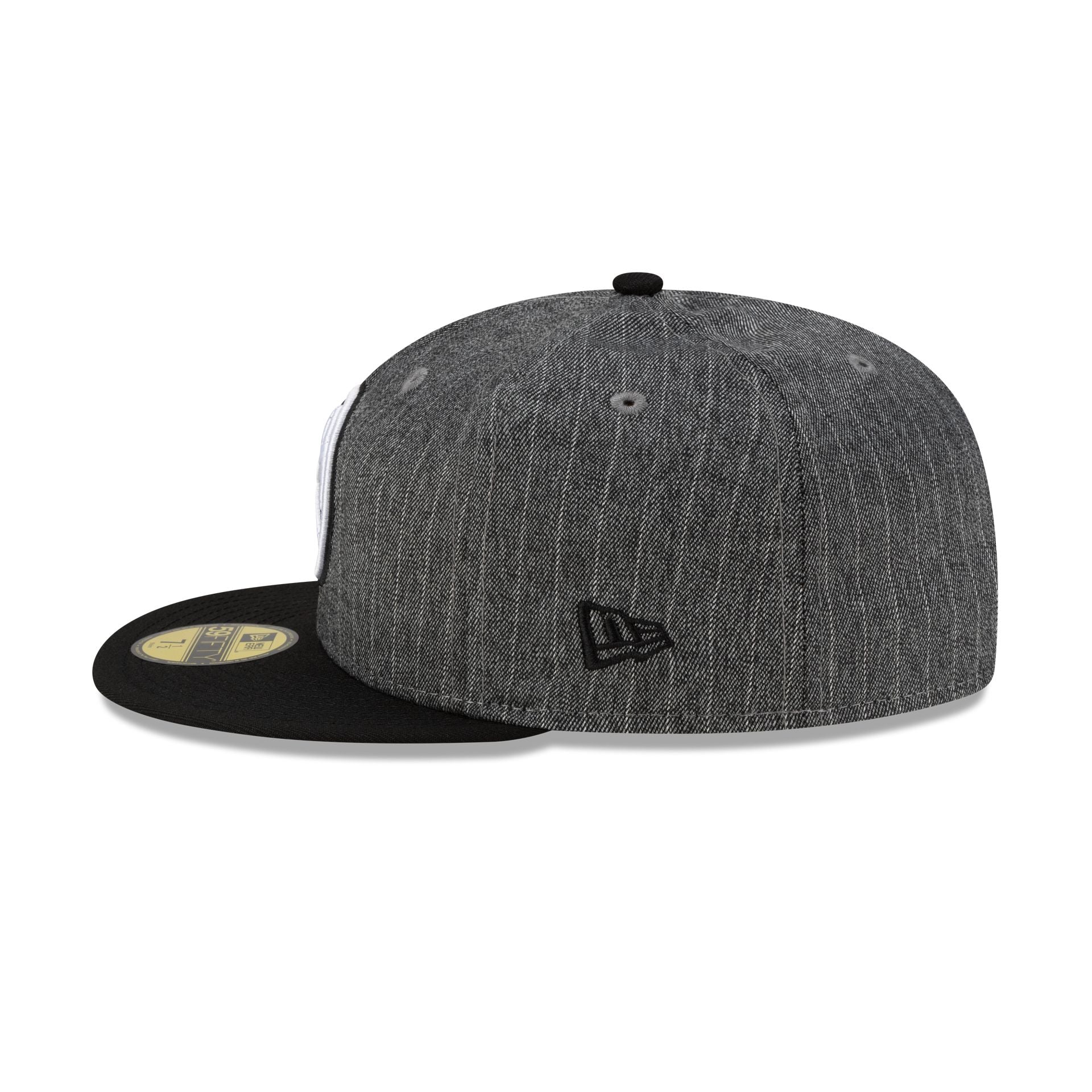 Just Caps Black Pinstripe Denver Nuggets 59FIFTY Fitted Hat - Image 4