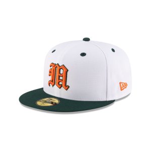 Miami Hurricanes White 59FIFTY Fitted Hat