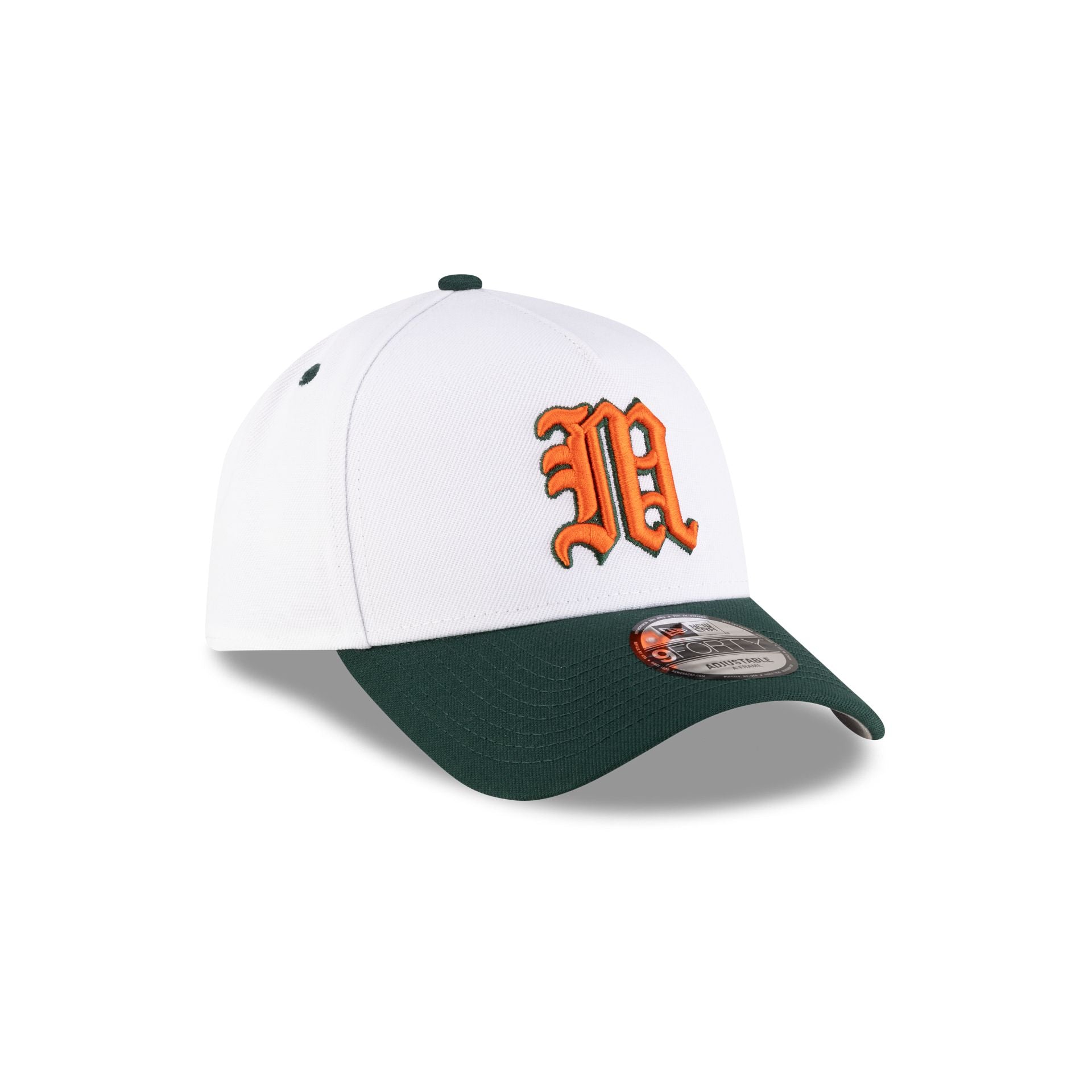 New Era x adidas Miami Hurricanes White 9FORTY A-Frame Snapback Hat - Image 3