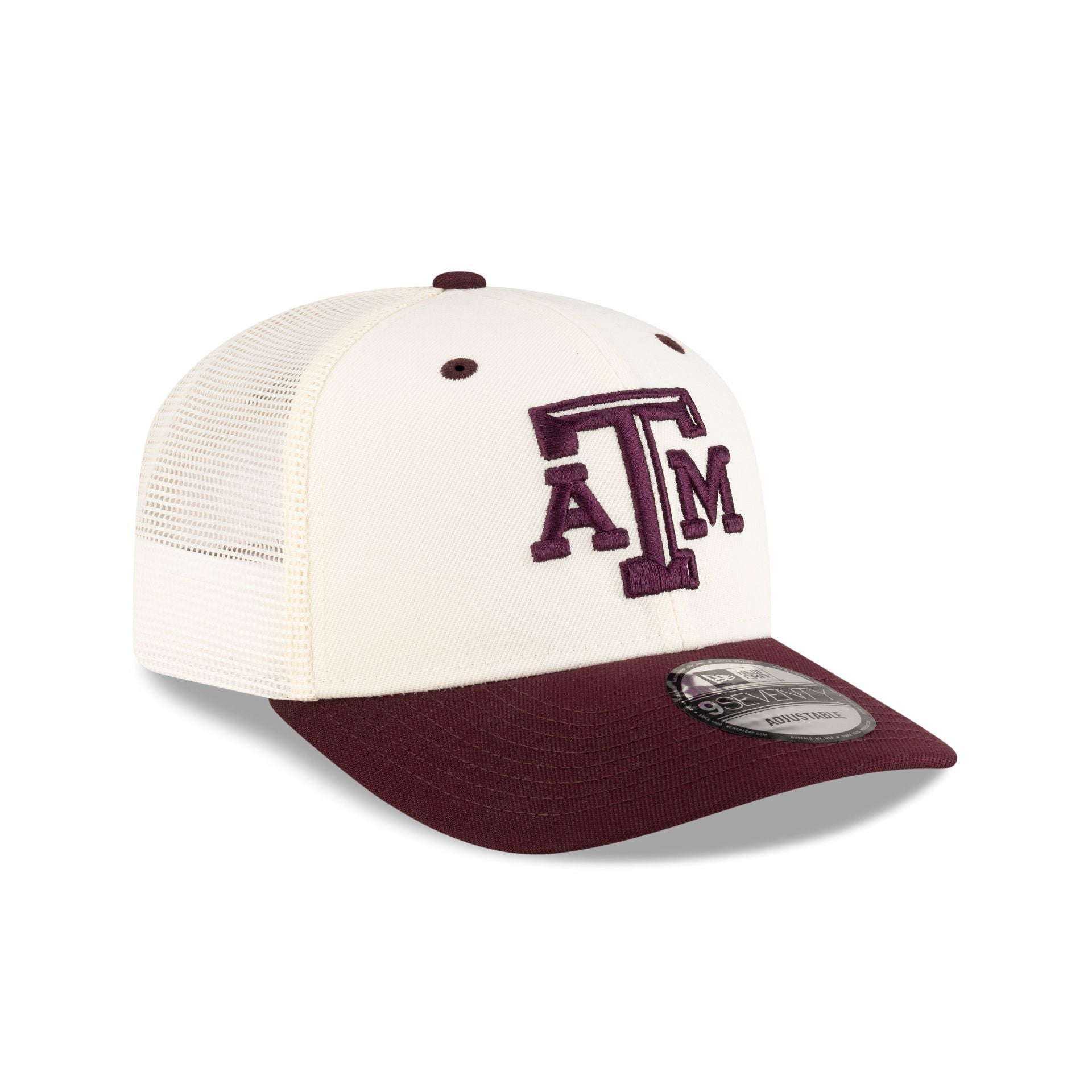 New Era x adidas Texas A&M Aggies Chrome White 9SEVENTY Trucker Hat - Image 3