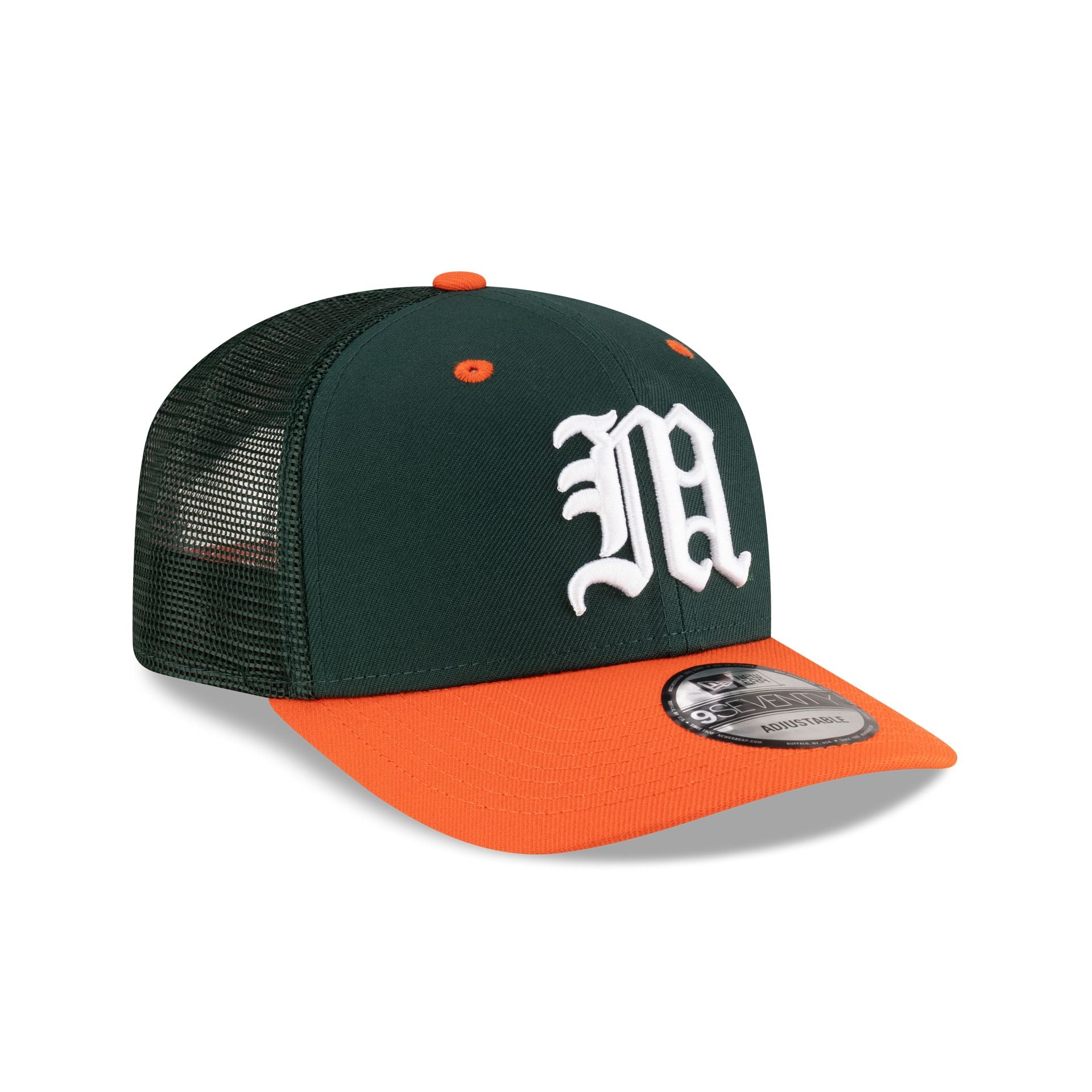 New Era x adidas Miami Hurricanes Green 9SEVENTY Trucker Hat - Image 3