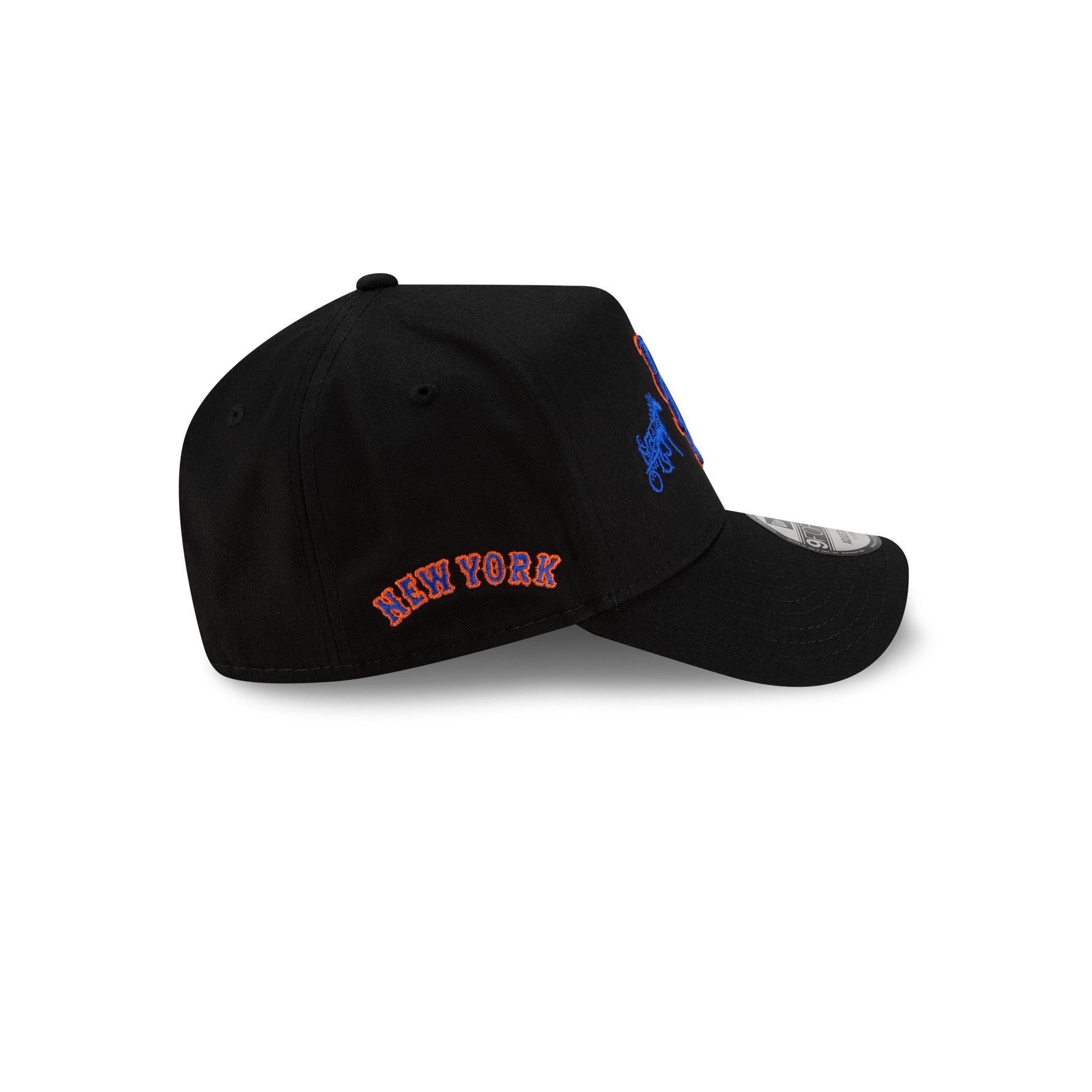 Siegelman Stable x New York Mets Black 9FORTY A-Frame Snapback Hat - Image 4