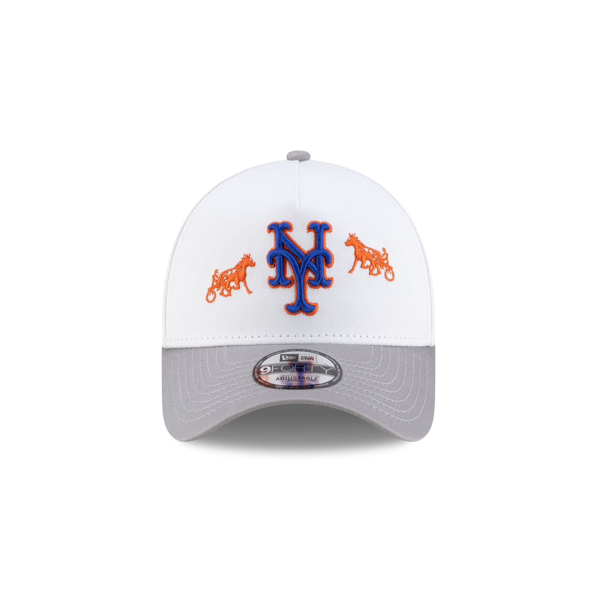 Siegelman Stable x New York Mets Gray Visor 9FORTY A-Frame Snapback Hat - Image 2