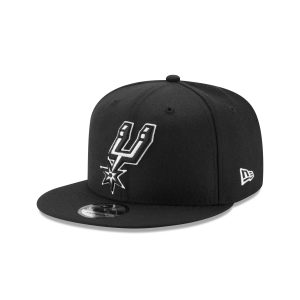 San Antonio Spurs Basic Black & White 9FIFTY Snapback Hat