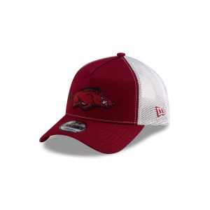 Arkansas Razorbacks Cardinal White 9FORTY A-Frame Trucker