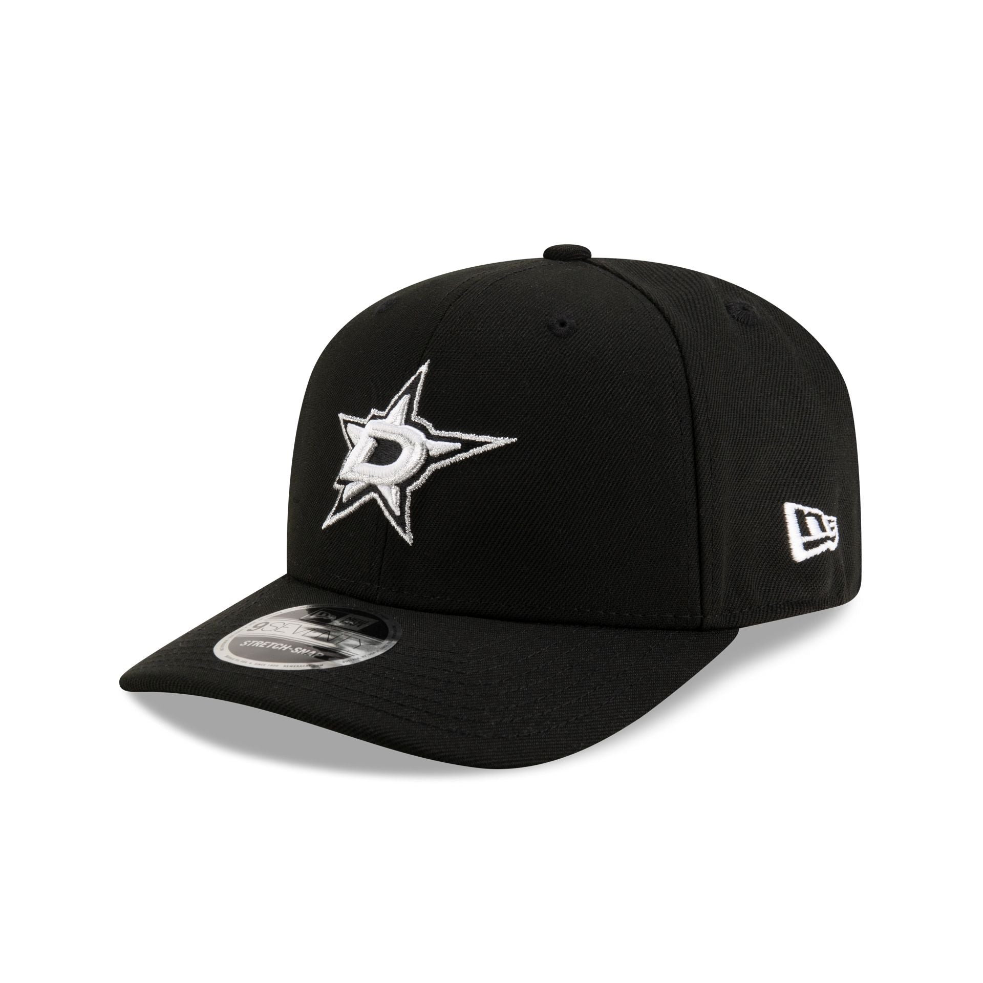 Dallas Stars Black 9SEVENTY Stretch-Snap Hat