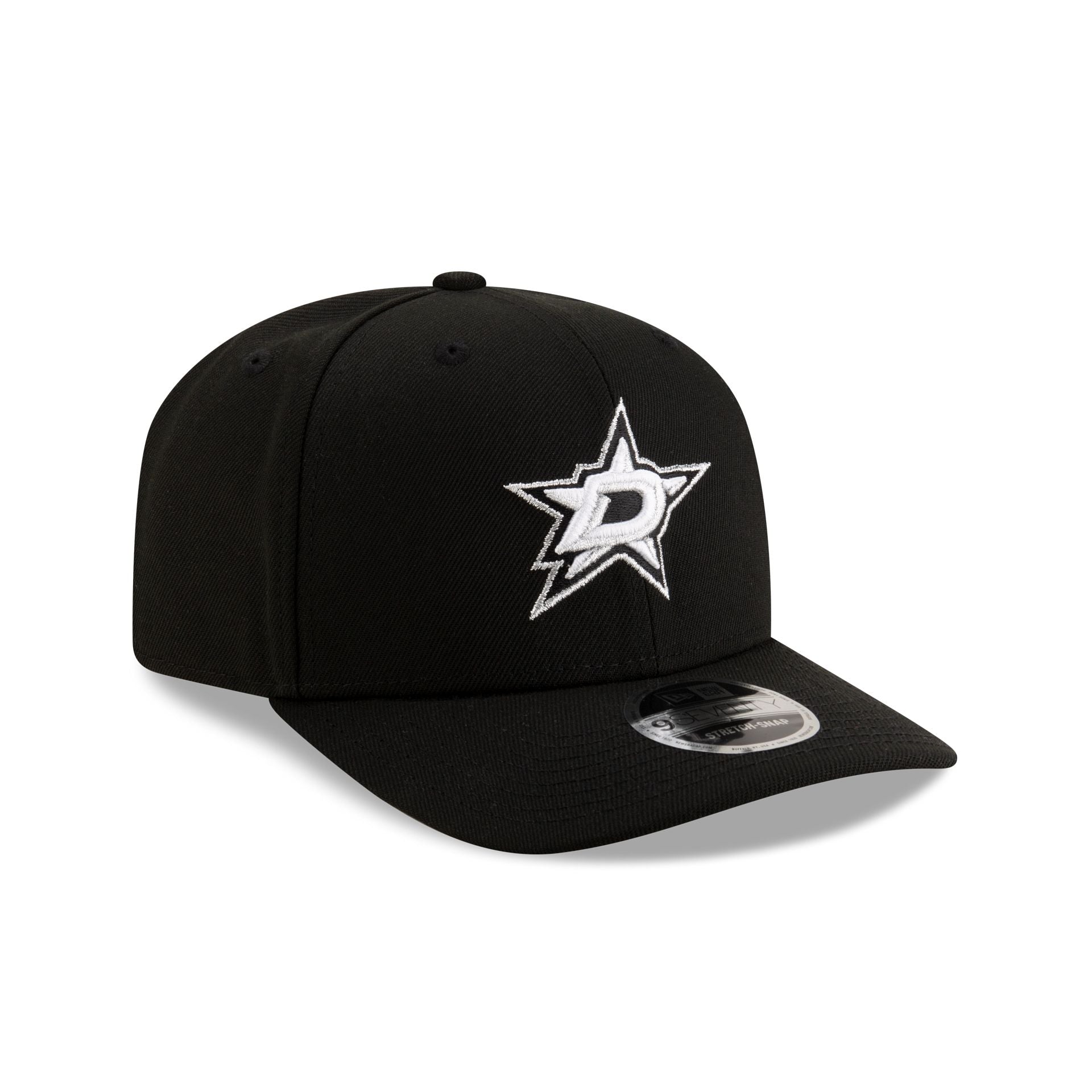 Dallas Stars Black 9SEVENTY Stretch-Snap Hat - Image 3