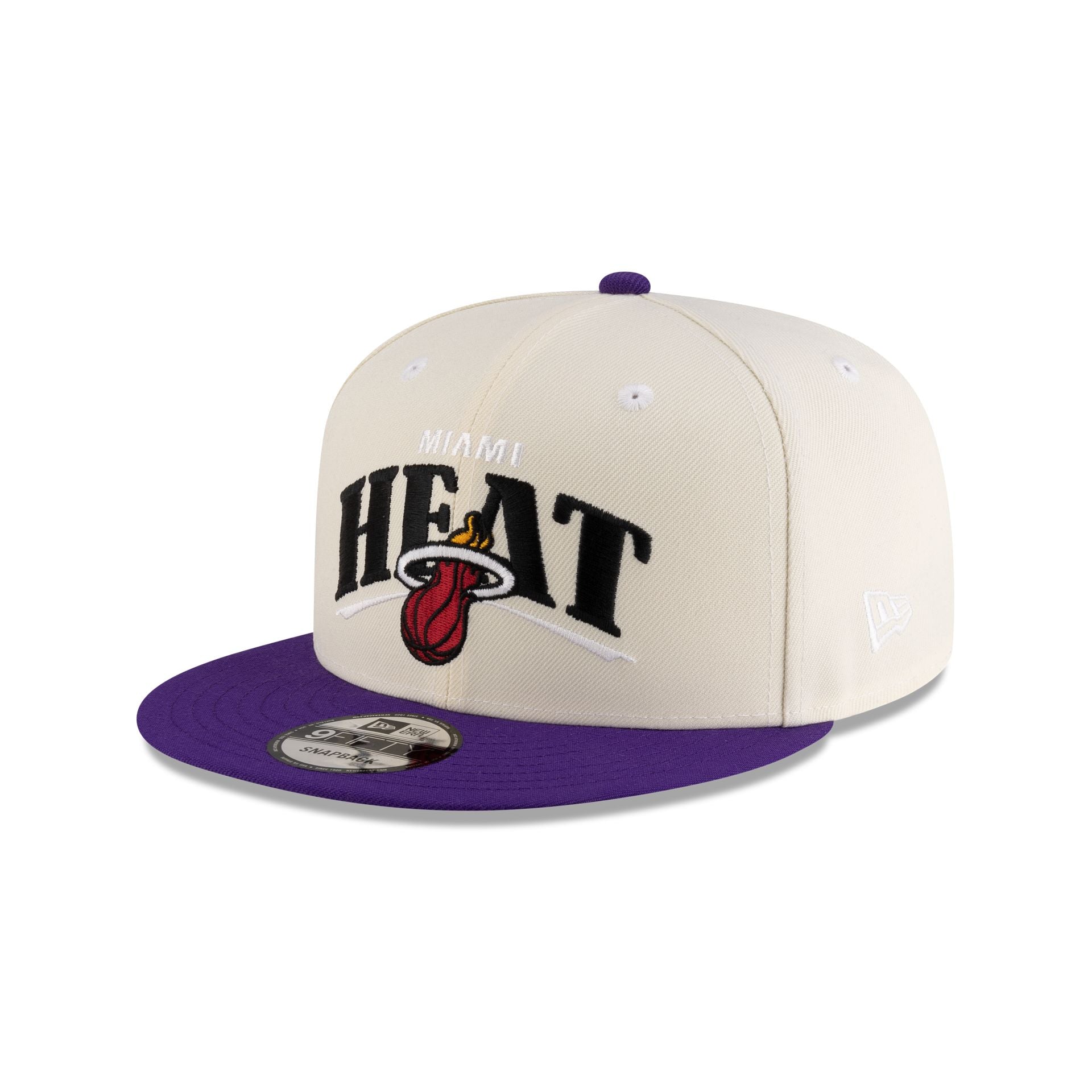 Tyler Herro x Miami Heat White Purple 9FIFTY Snapback Hat - Image 3