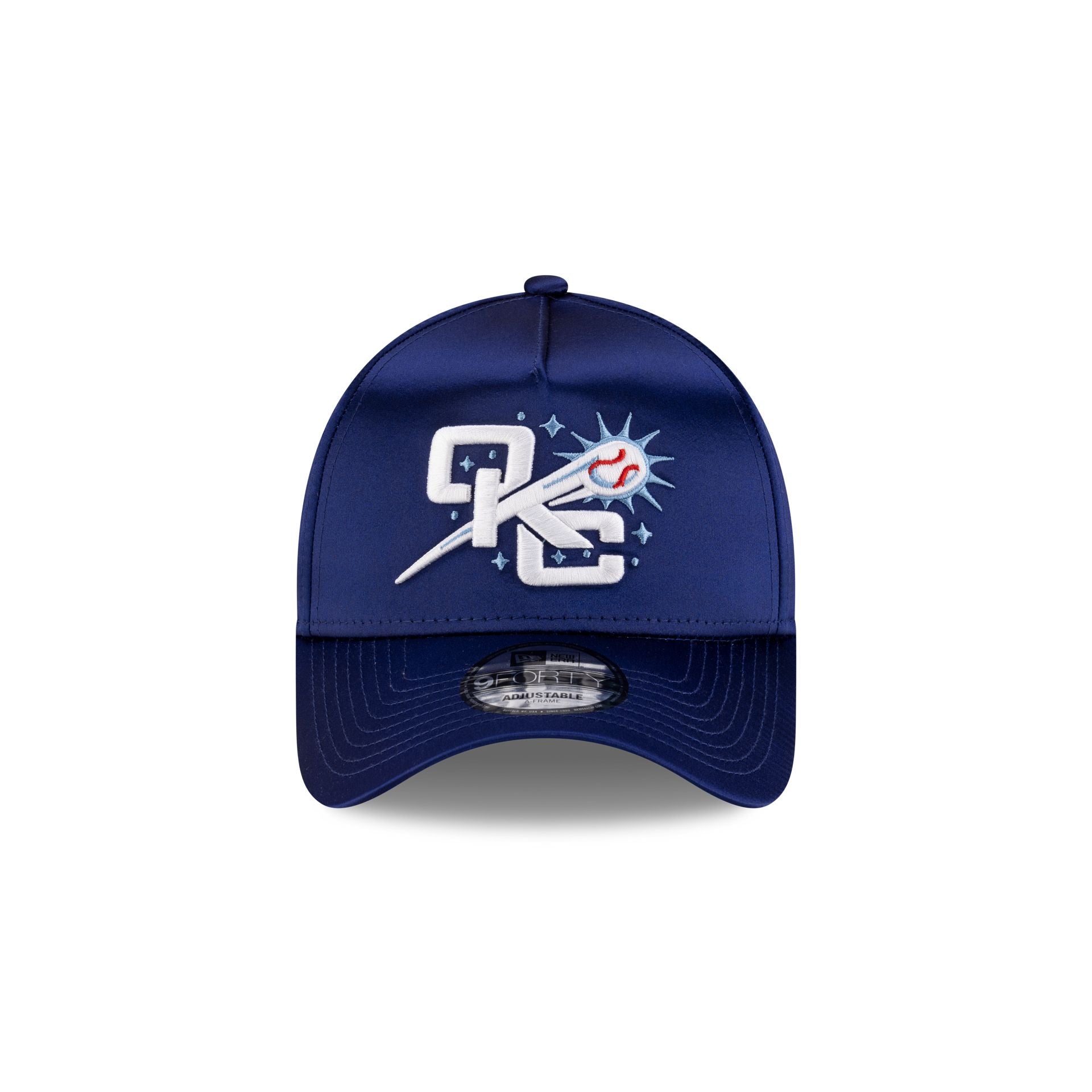 Oklahoma City Comets Dark Royal Satin 9FORTY A-Frame Snapback Hat - Image 2