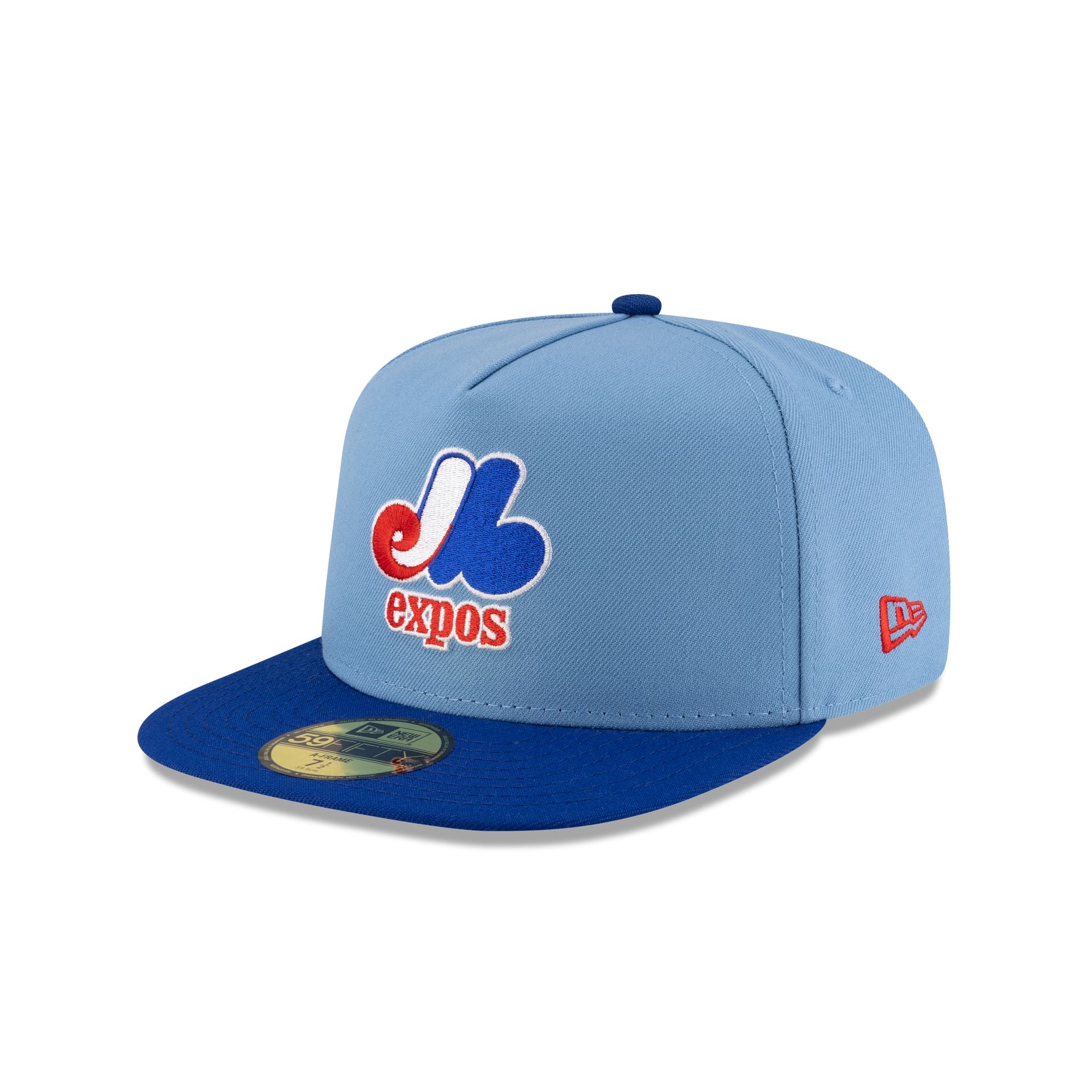 Just Caps Sky Blue Montreal Expos 59FIFTY A-Frame Fitted Hat - Image 3
