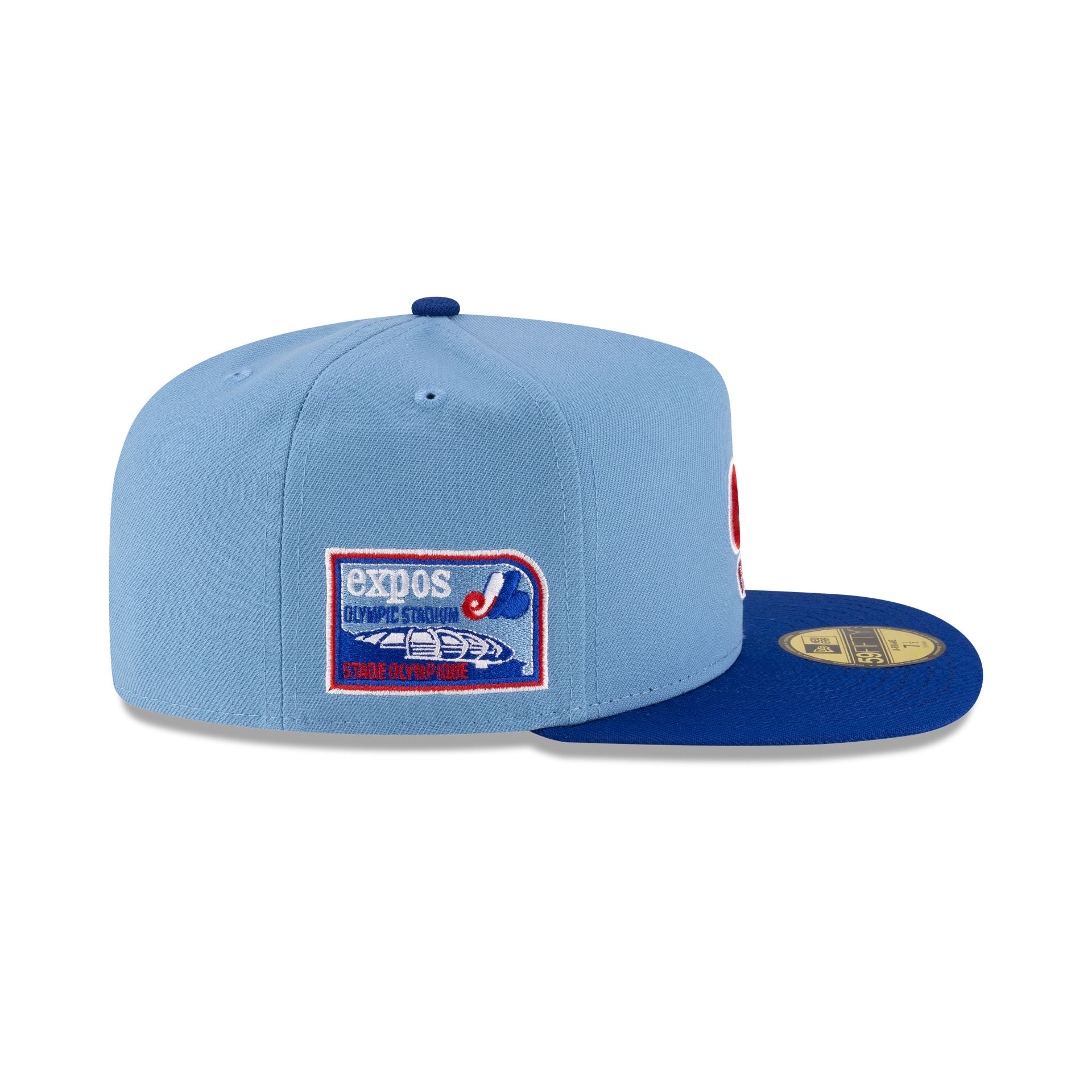 Just Caps Sky Blue Montreal Expos 59FIFTY A-Frame Fitted Hat - Image 4