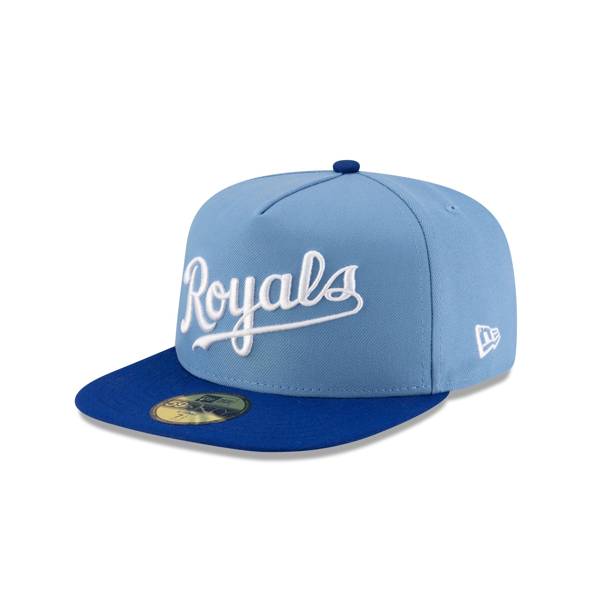Just Caps Sky Blue Kansas City Royals 59FIFTY A-Frame Fitted Hat - Image 3