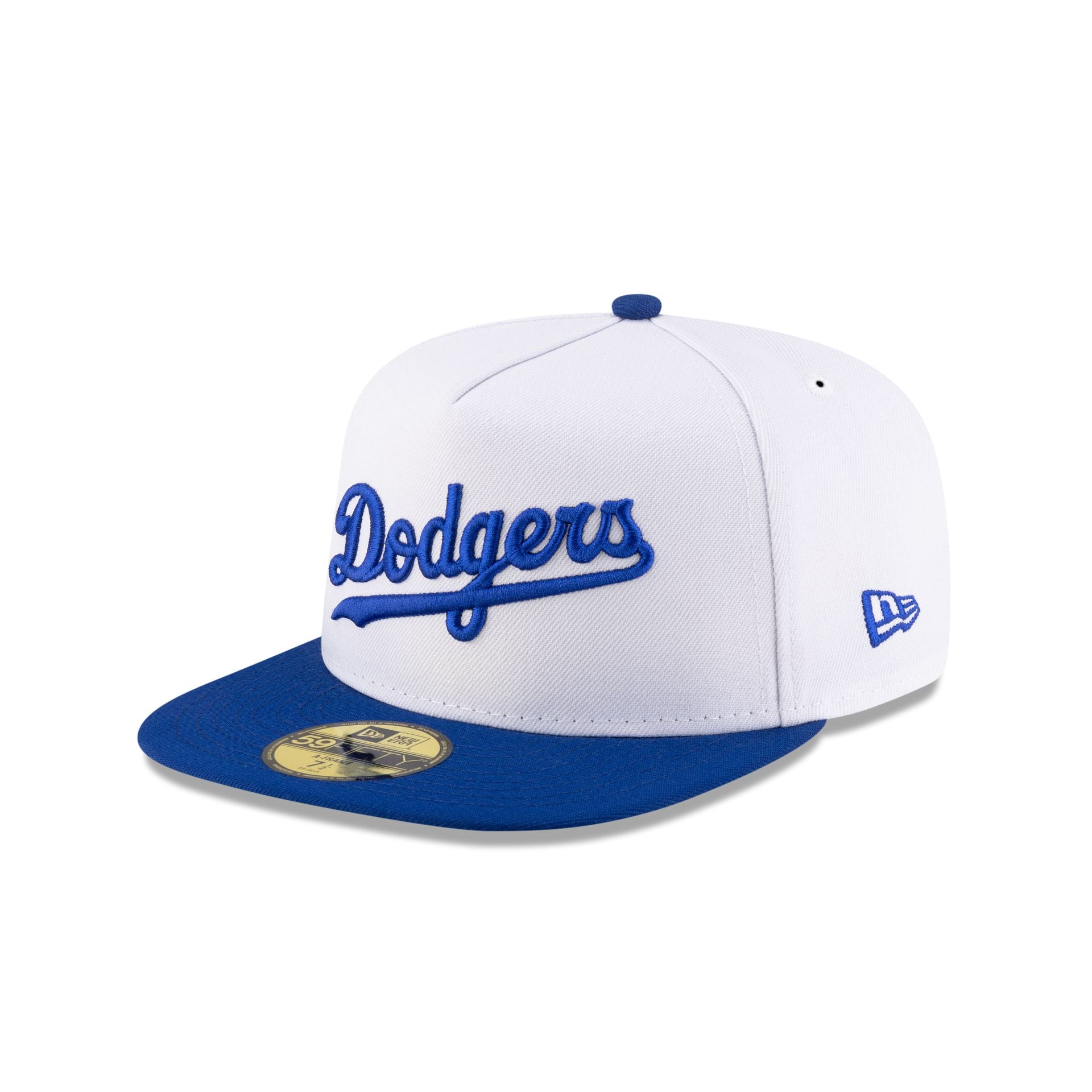 Just Caps League Sidepatch Optic White Los Angeles Dodgers 59FIFTY A-Frame Fitted Hat - Image 3