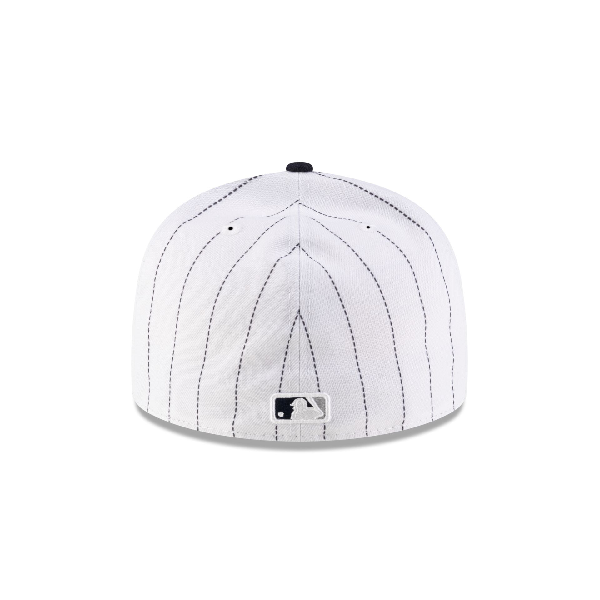 Just Caps League Sidepatch Pinstripe New York Yankees 59FIFTY A-Frame Fitted Hat - Image 6