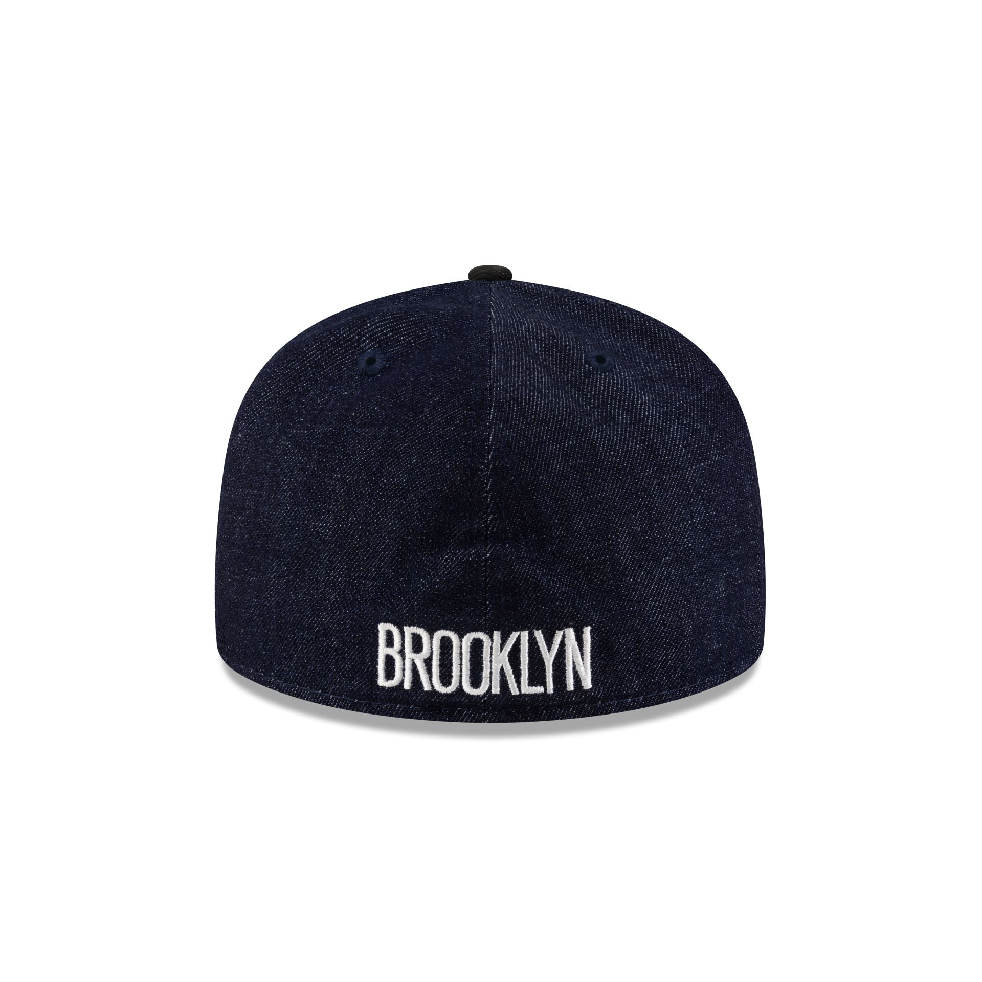 Brooklyn Nets Navy Denim 59FIFTY A-Frame Fitted Hat - Image 6